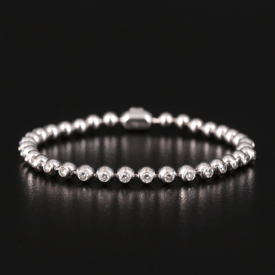 Cartier "Perles De Diamants" 18K 2.04 CTW Diamond Bracelet