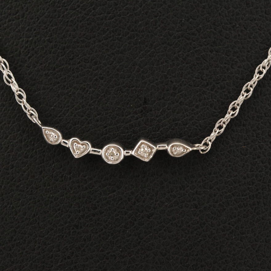 Sterling Diamond Necklace