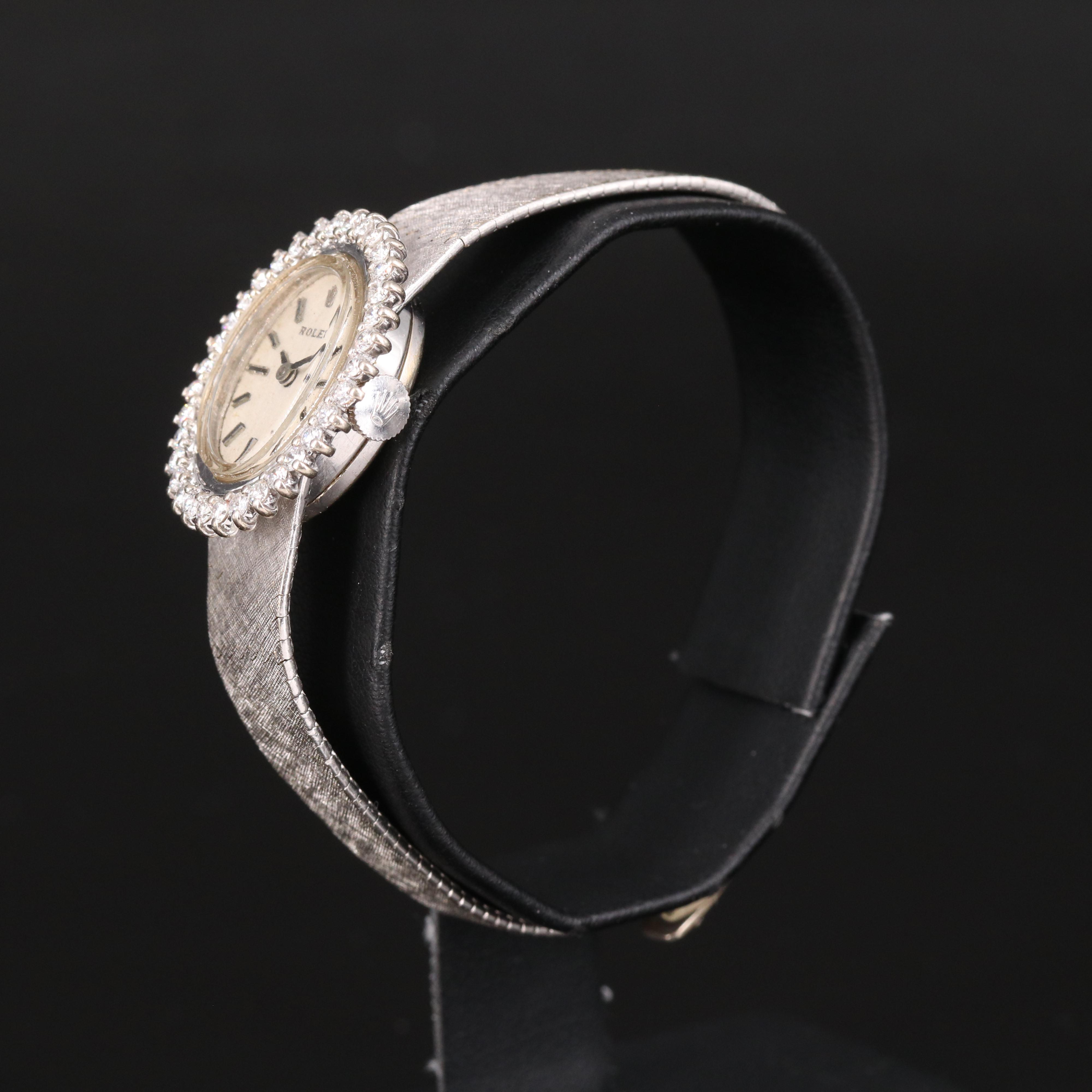 14K Rolex Diamond Cocktail Watch