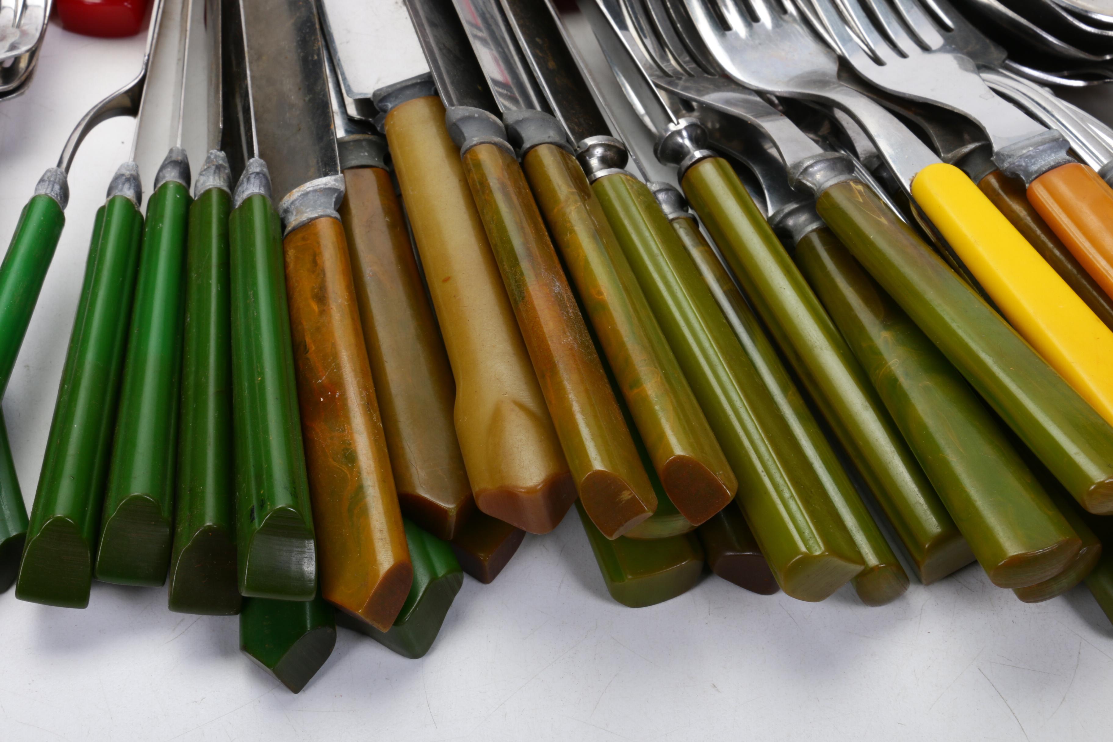 Sta-Brite Allegheny Bakelite Flatware and Serving Utensils