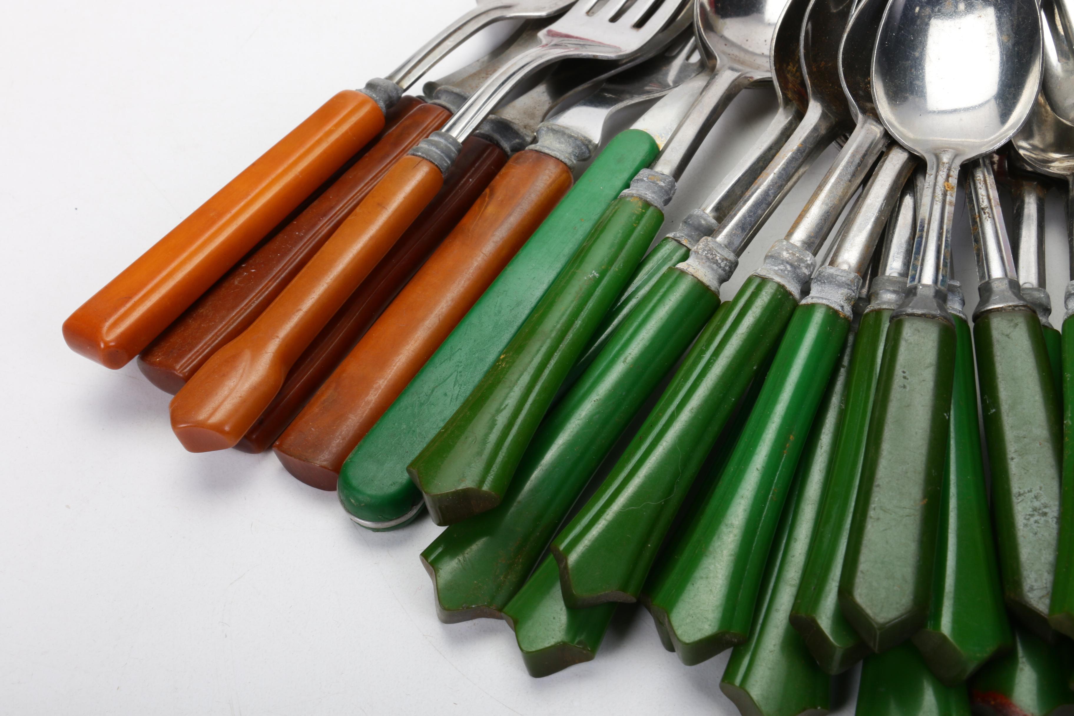 Sta-Brite Allegheny Bakelite Flatware and Serving Utensils