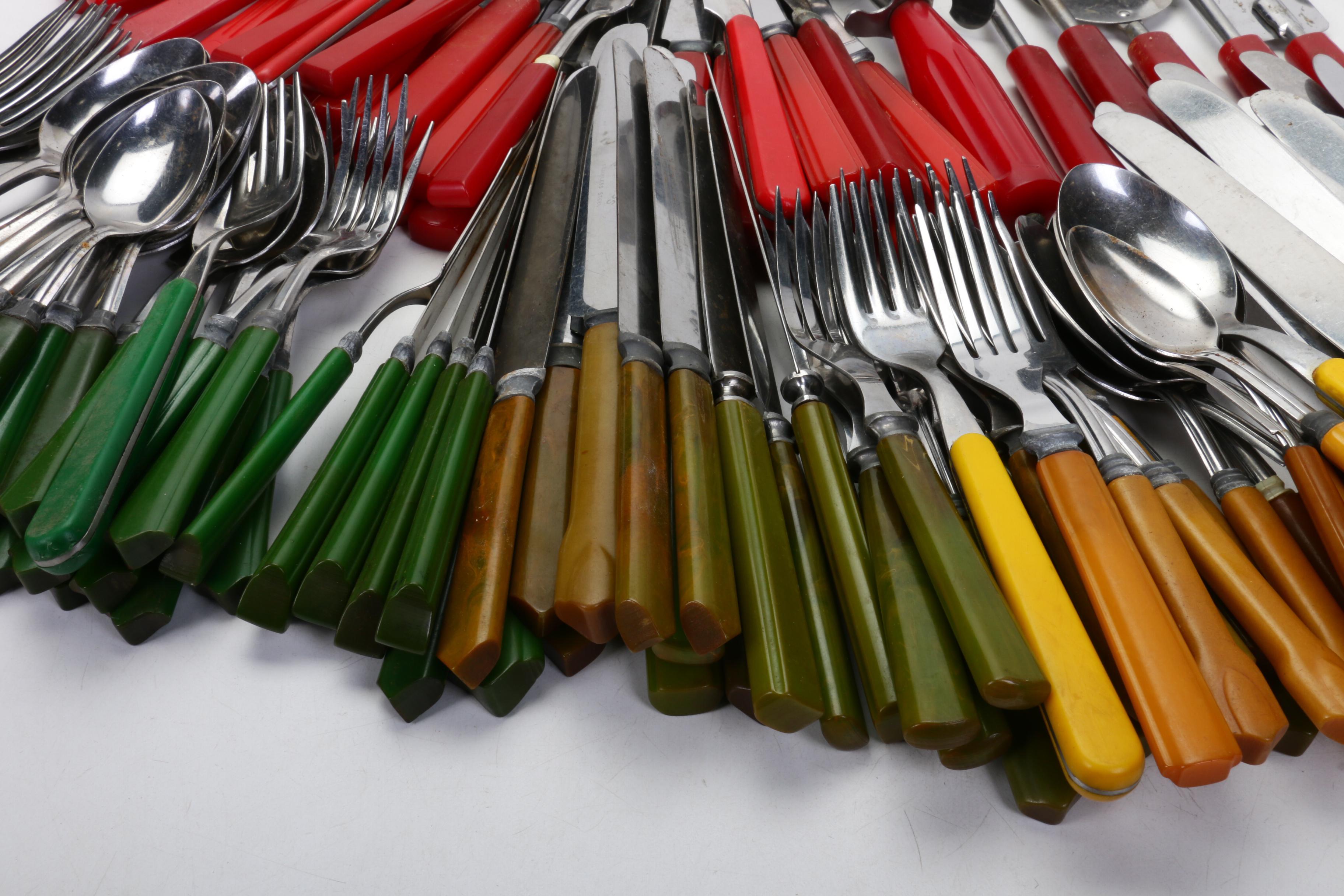 Sta-Brite Allegheny Bakelite Flatware and Serving Utensils