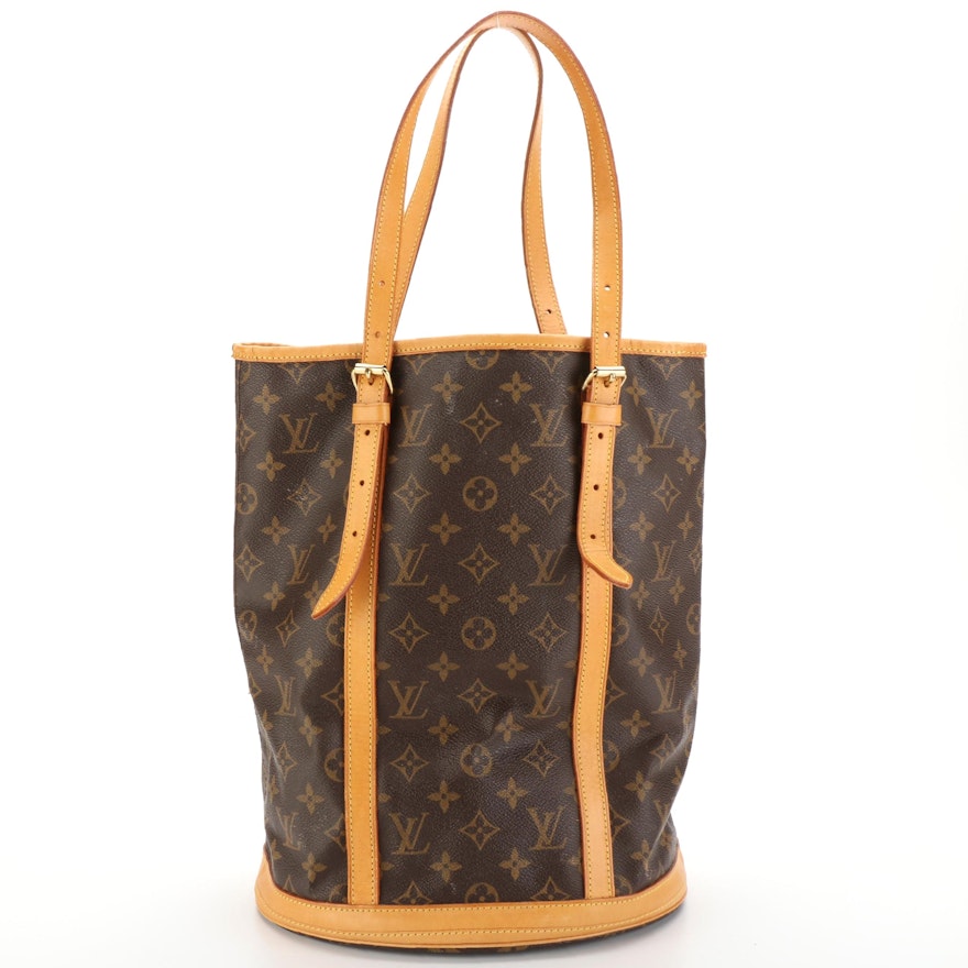 Louis Vuitton Bucket Bag GM in Monogram Canvas and Vachetta Leather