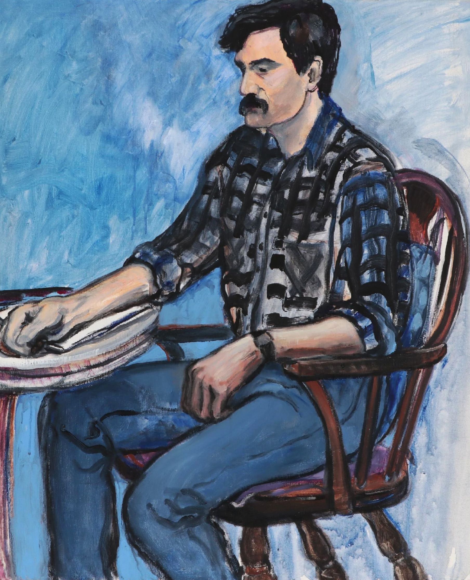 Marion Mass Oil Portrait of Seated Man