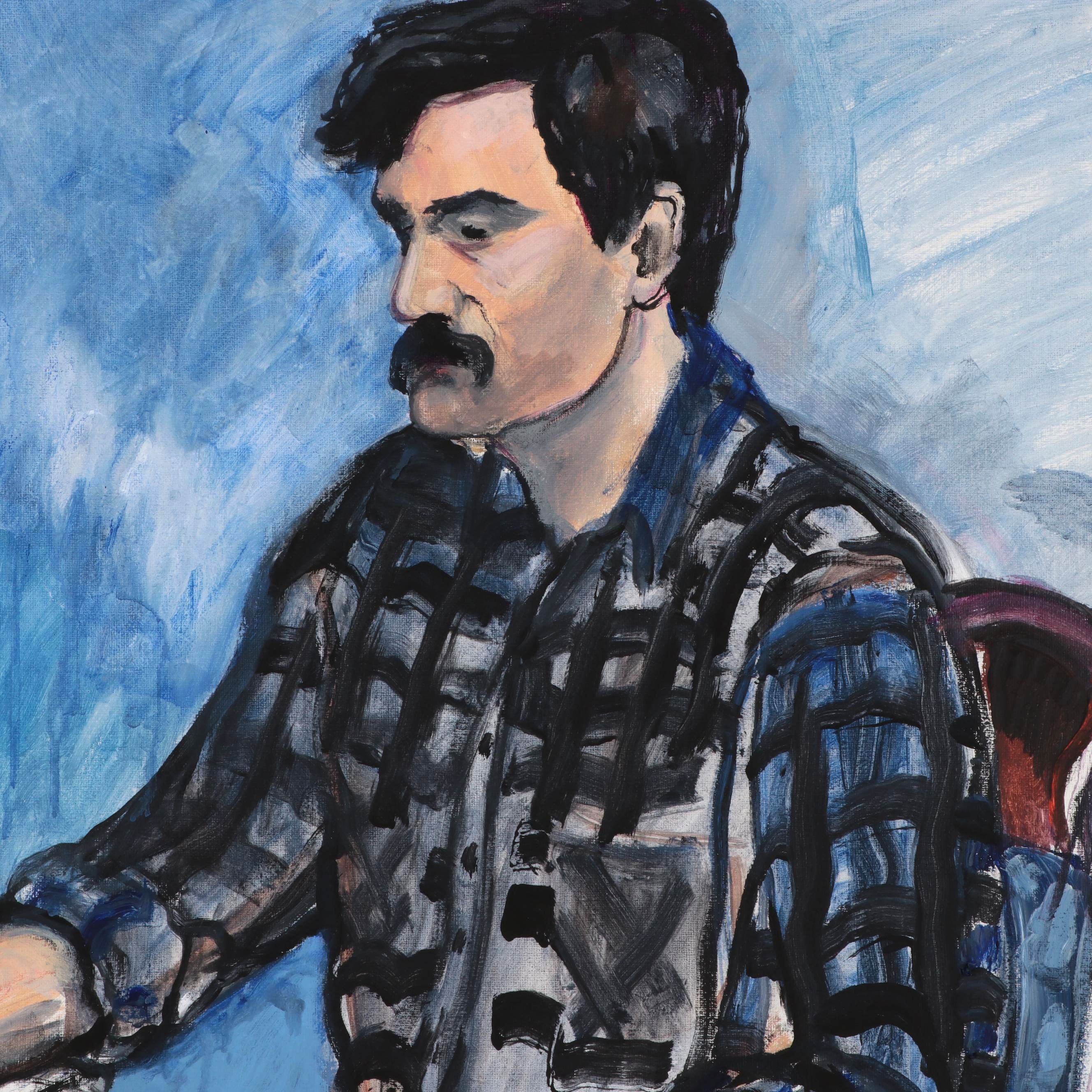 Marion Mass Oil Portrait of Seated Man