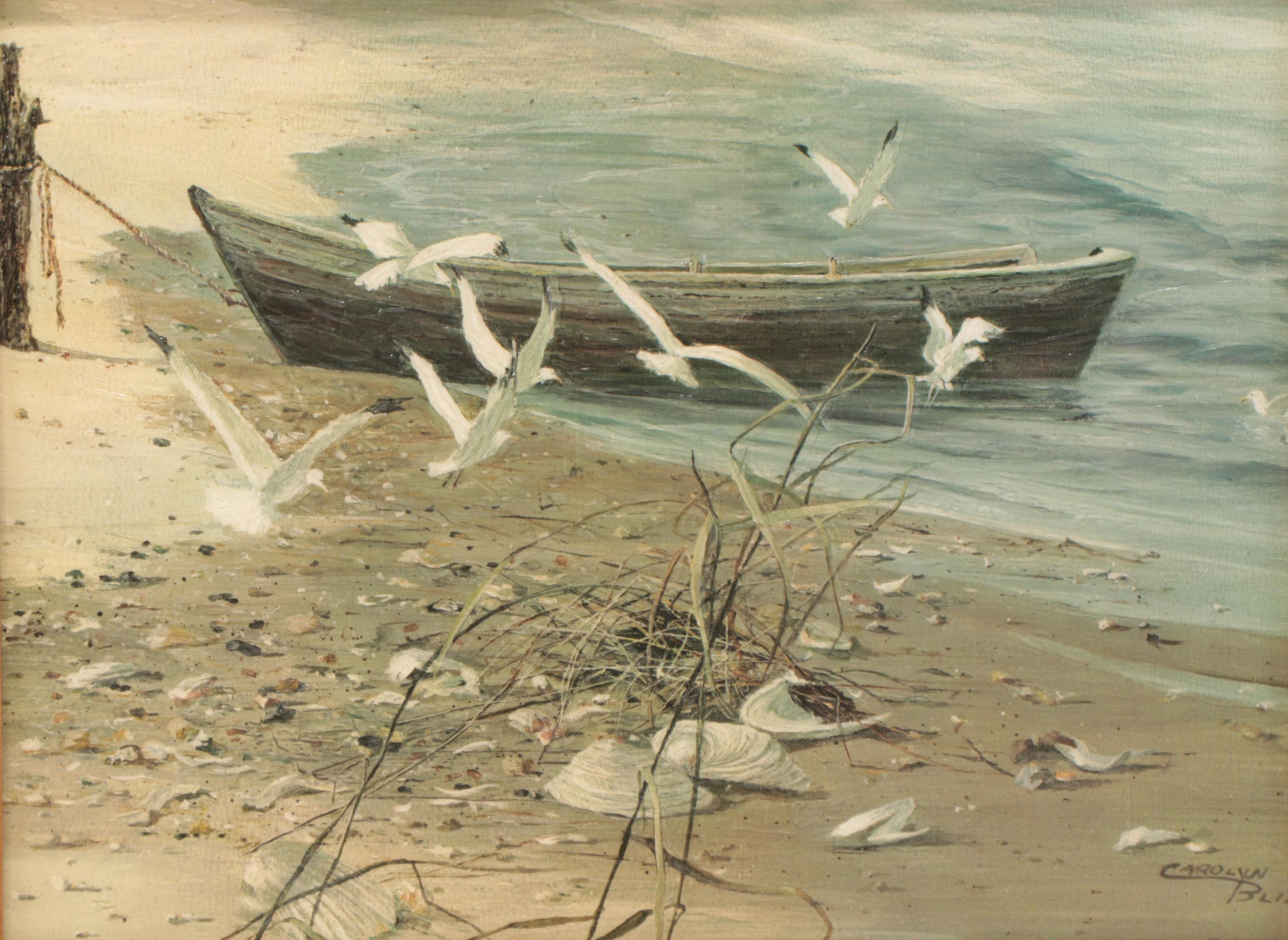 Carolyn Bullis Blish Coastal Scene Oil Painting