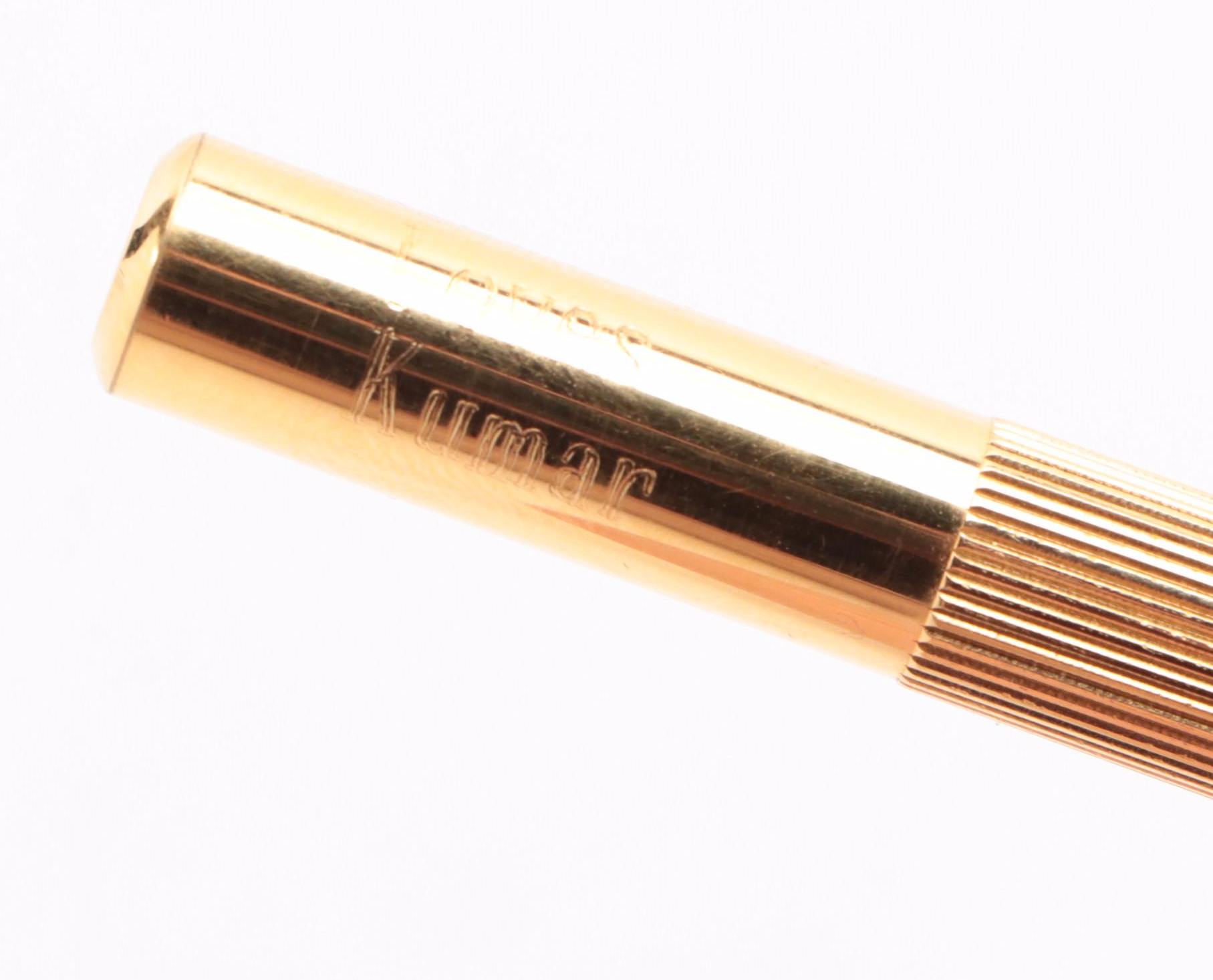 Cartier "Pasha de Cartier" Gilt Metal and Black Resin Ballpoint Pen, 1992