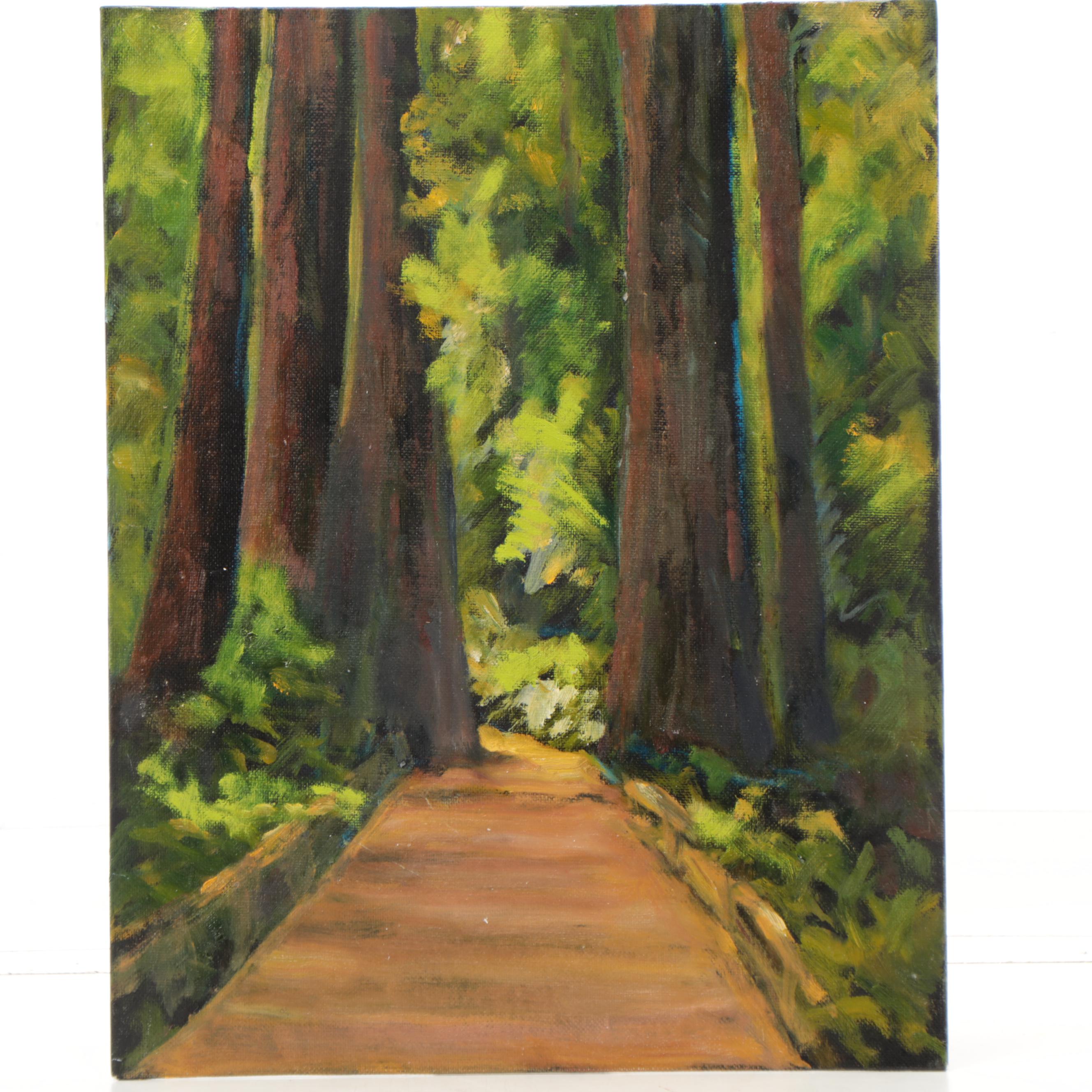 Deborah Miller Forest Path Oil Painting