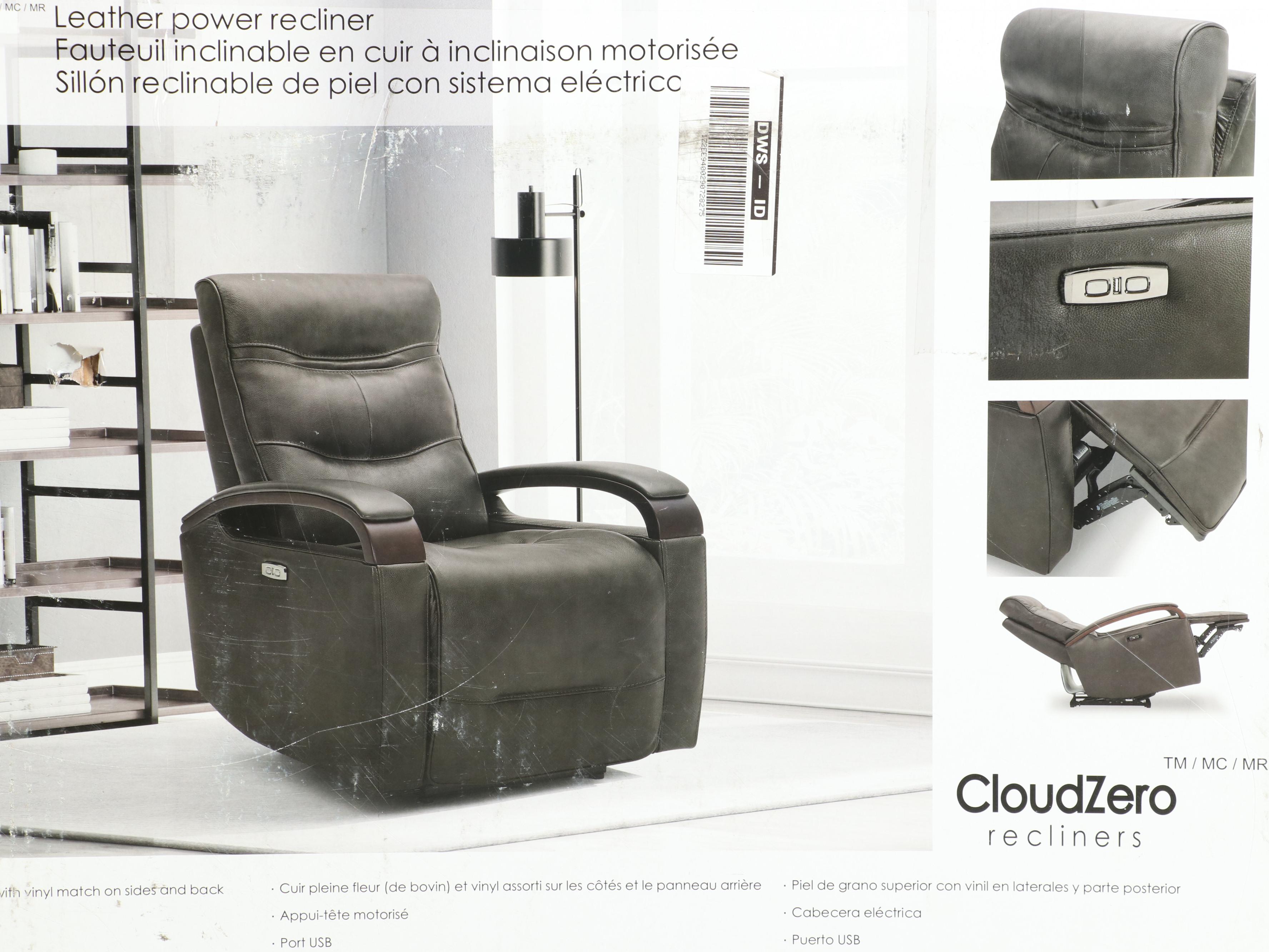 Gilman Creek Furniture "Canmore" Leather Power Recliner with Power Headrest