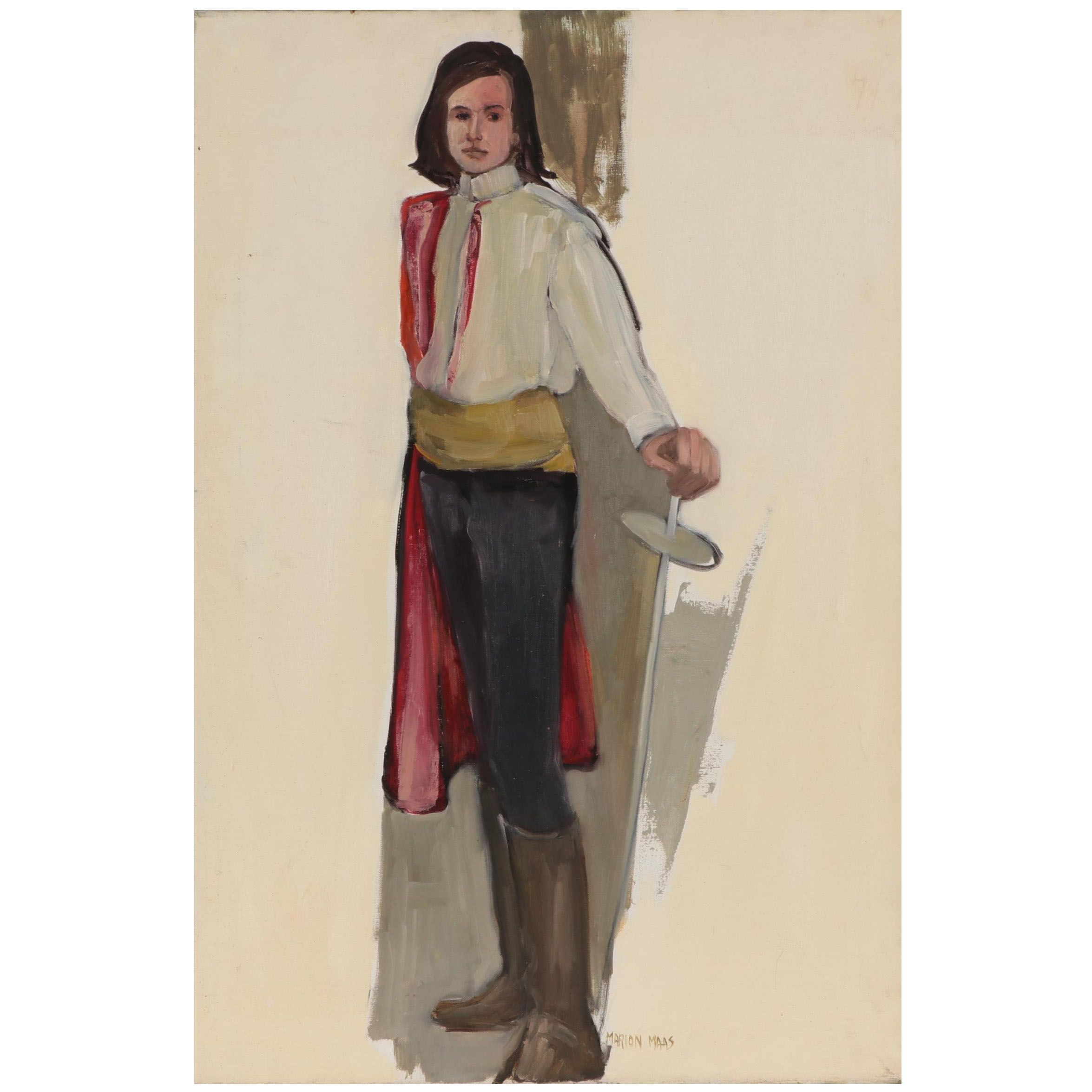 Marion Maas Figural Oil Painting