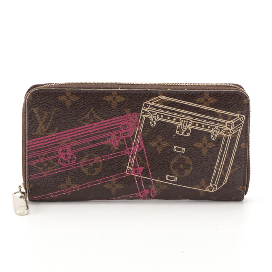 Louis Vuitton Limited Edition Zippy Wallet in Inventuer Trunks & Locks Monogram