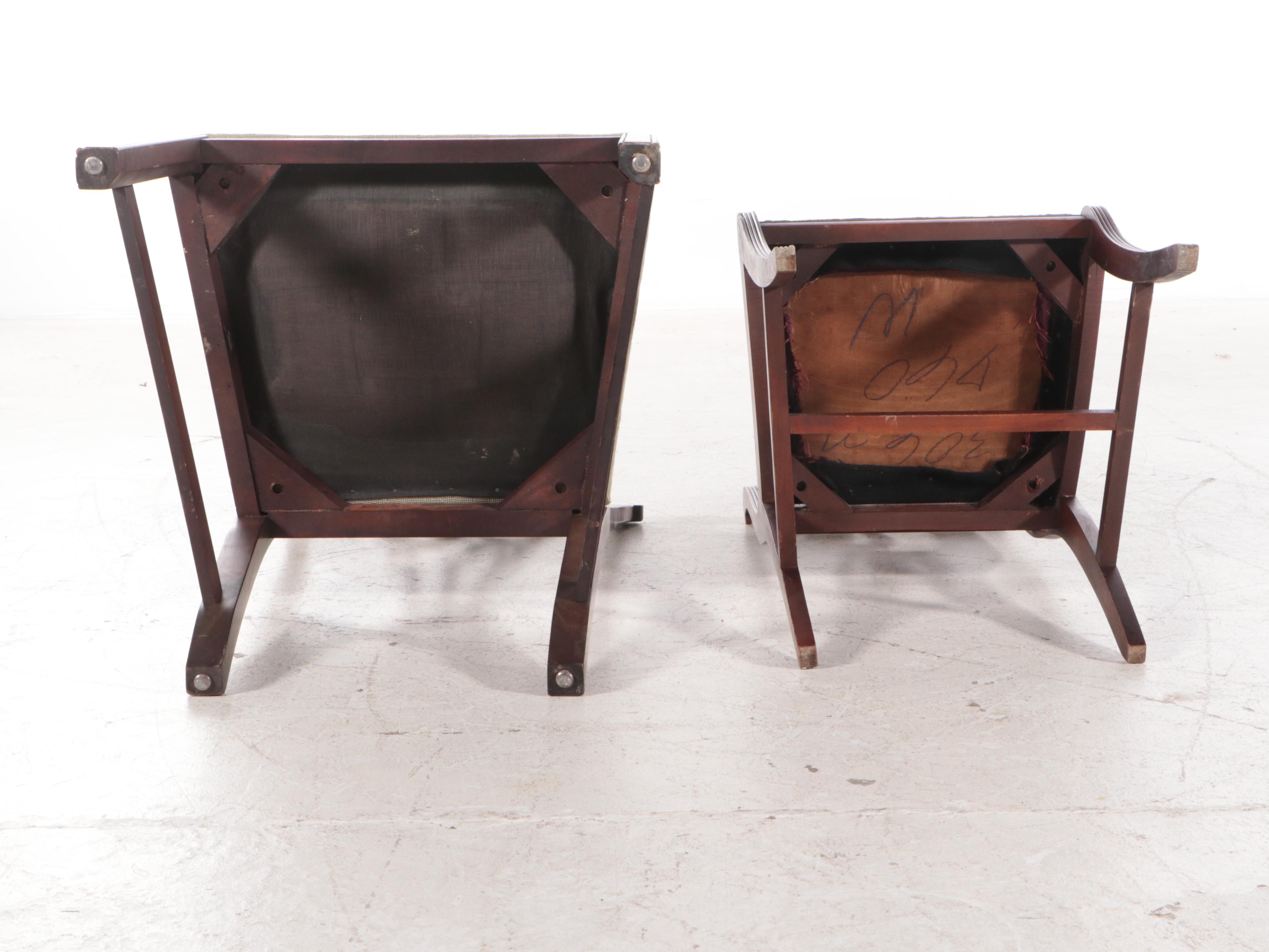 Chippendale Style Mahogany-Stained Side Chair Plus Classical Style Example