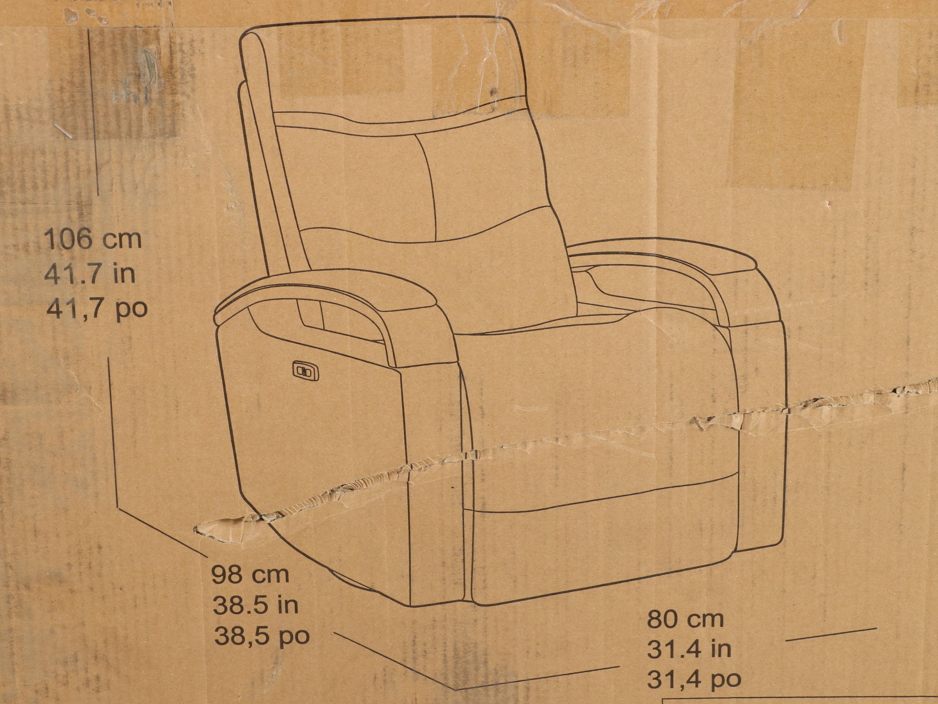 Gilman Creek Furniture "Canmore" Leather Power Recliner with Power Headrest