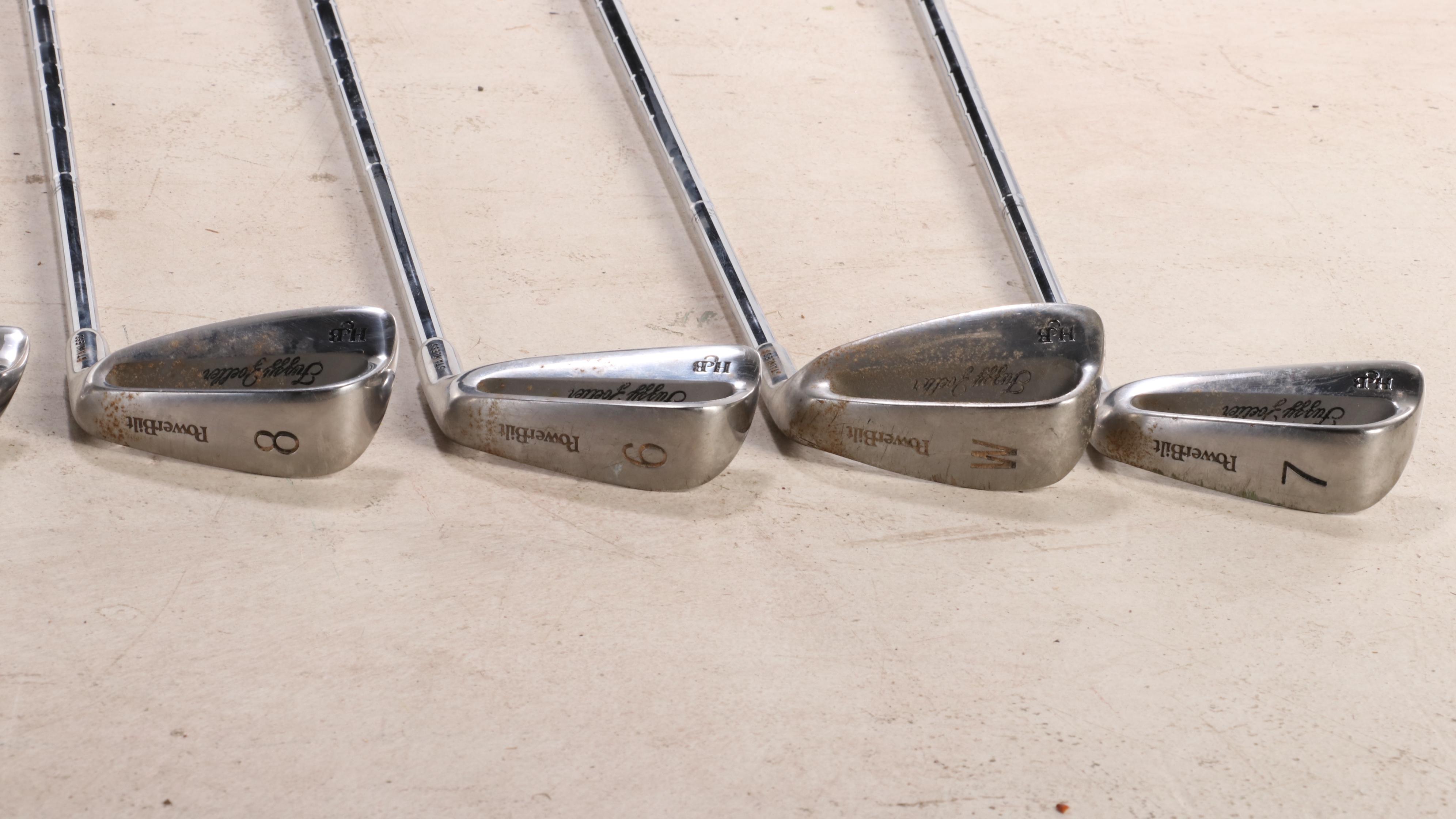 PowerBilt, Tru-Flite, Arnold Palmer, Cobra, and Other Golf Clubs with Bag