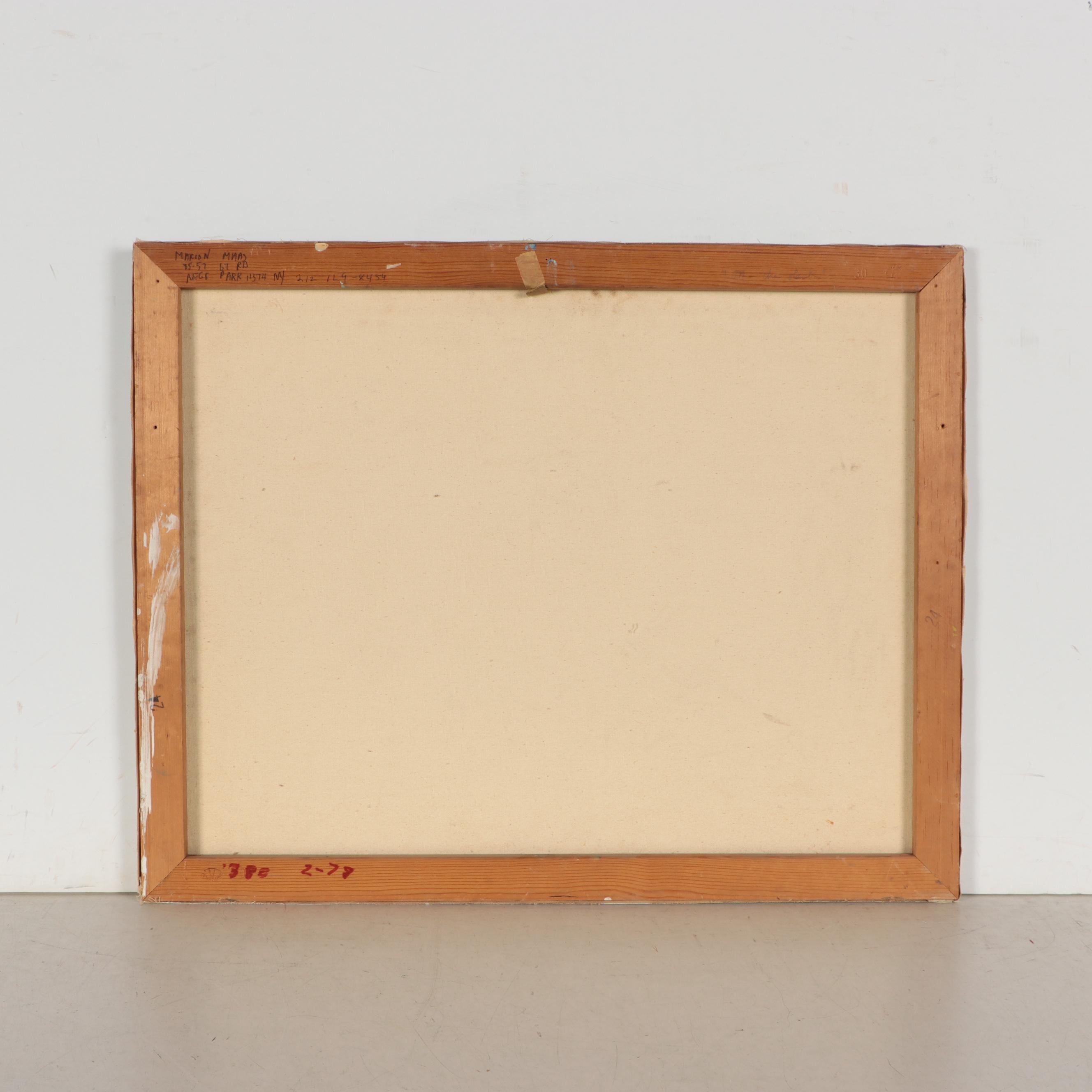 Marion Maas Figural Oil Painting "On the Dock"