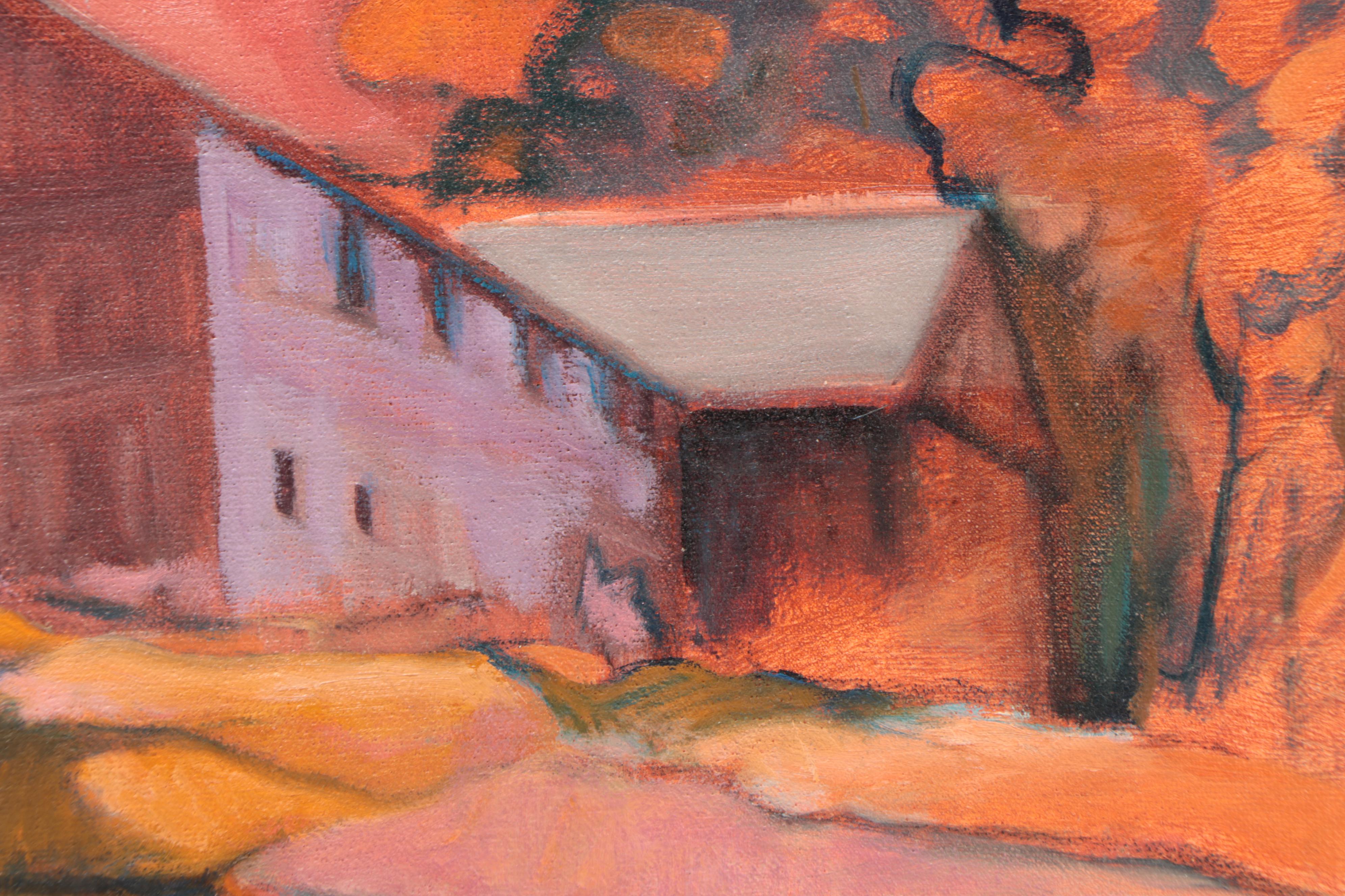 Marion Maas Oil Painting "Lenox Farm III," Late 20th Century