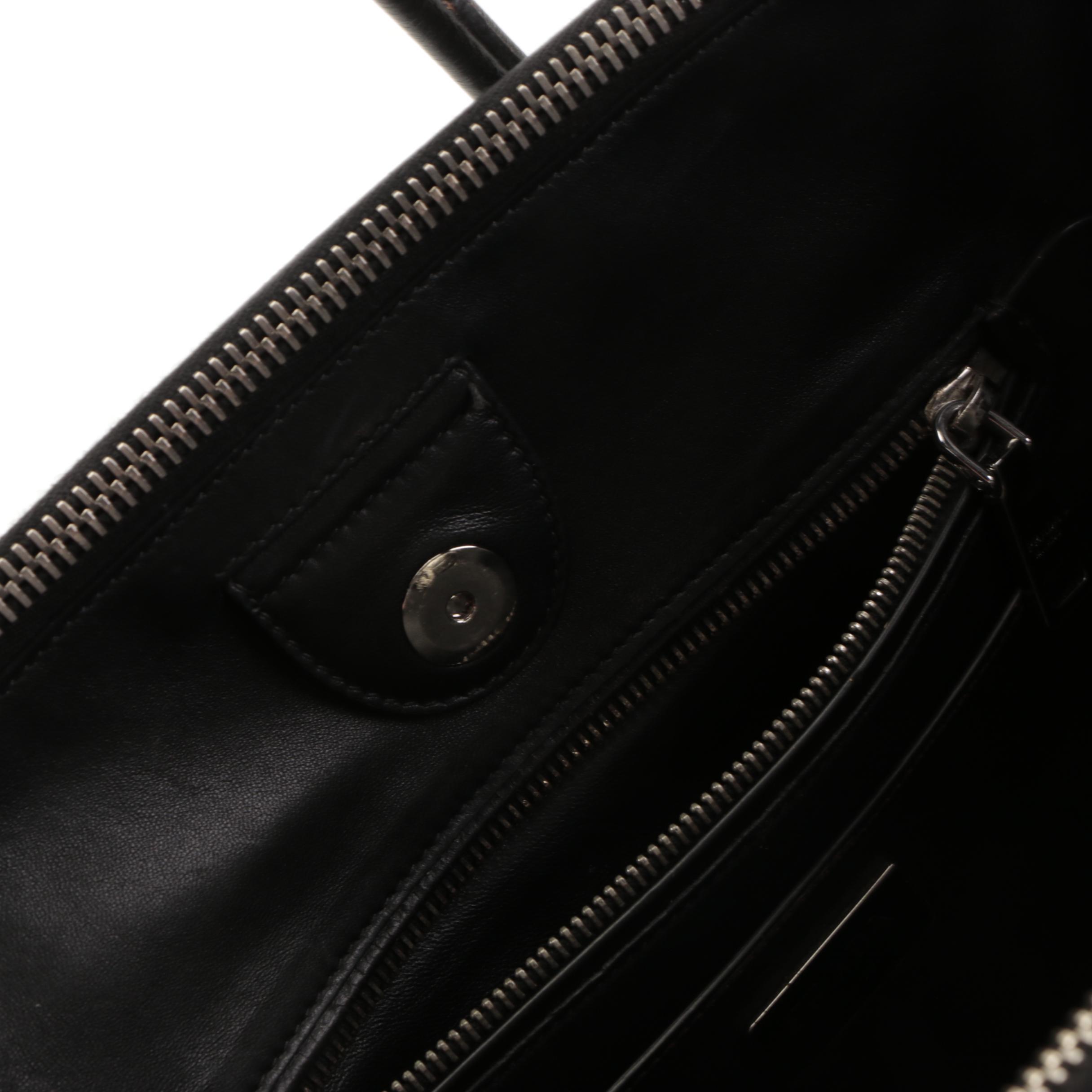 Prada Twin Pocket Tote in Grommet Embellished Leather