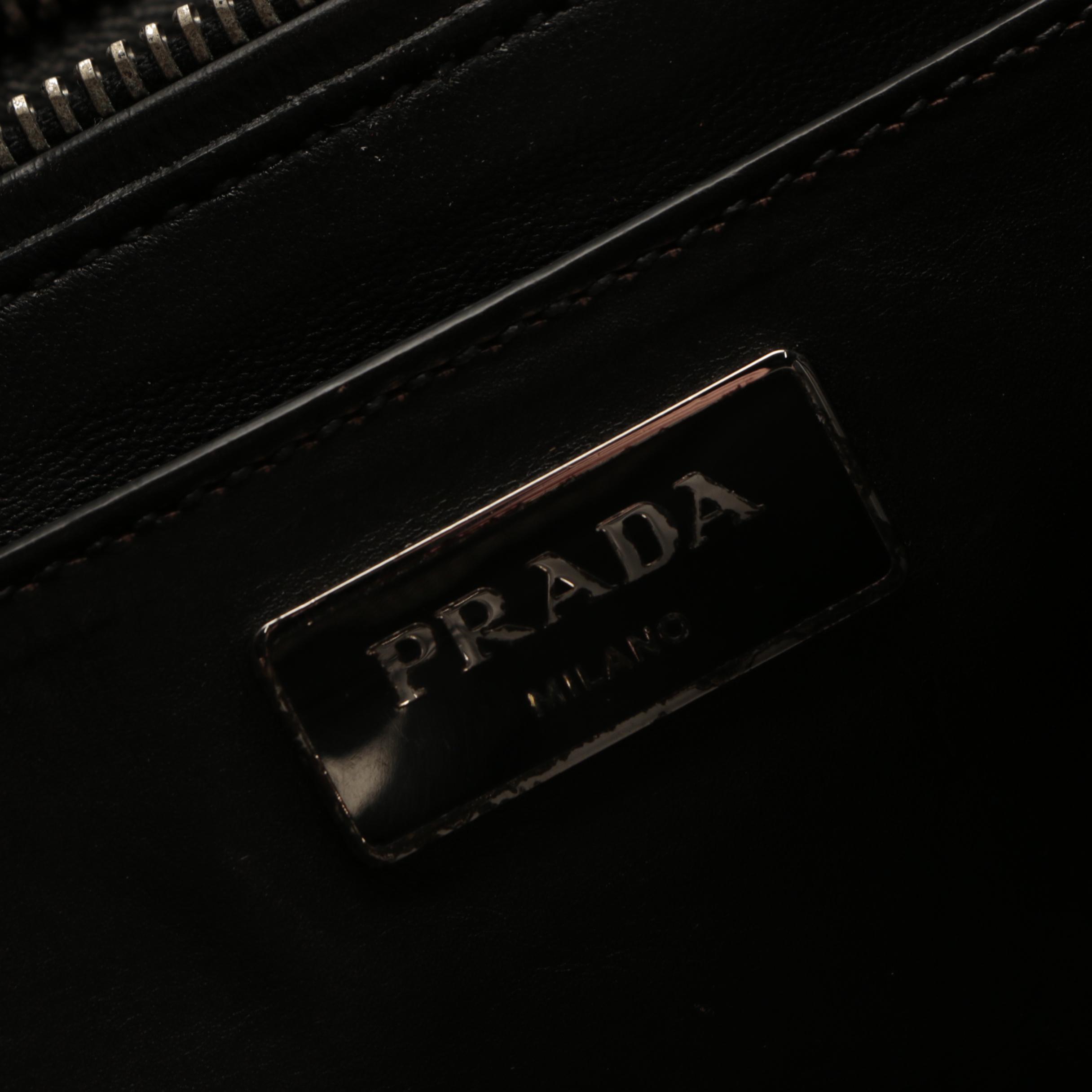 Prada Twin Pocket Tote in Grommet Embellished Leather