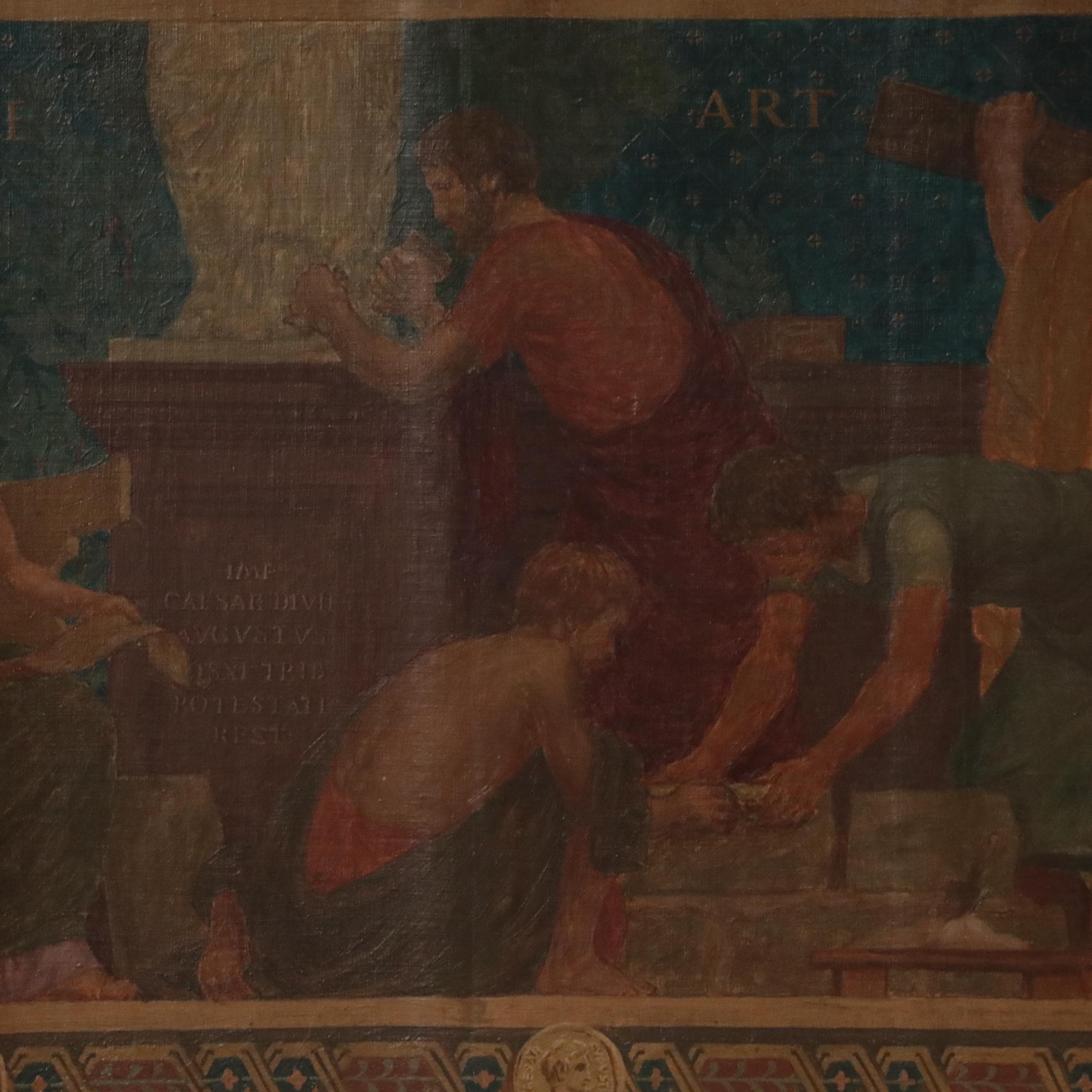 Andrew Thomas Schwartz Roman Allegorical Mural Polyptych, 1901