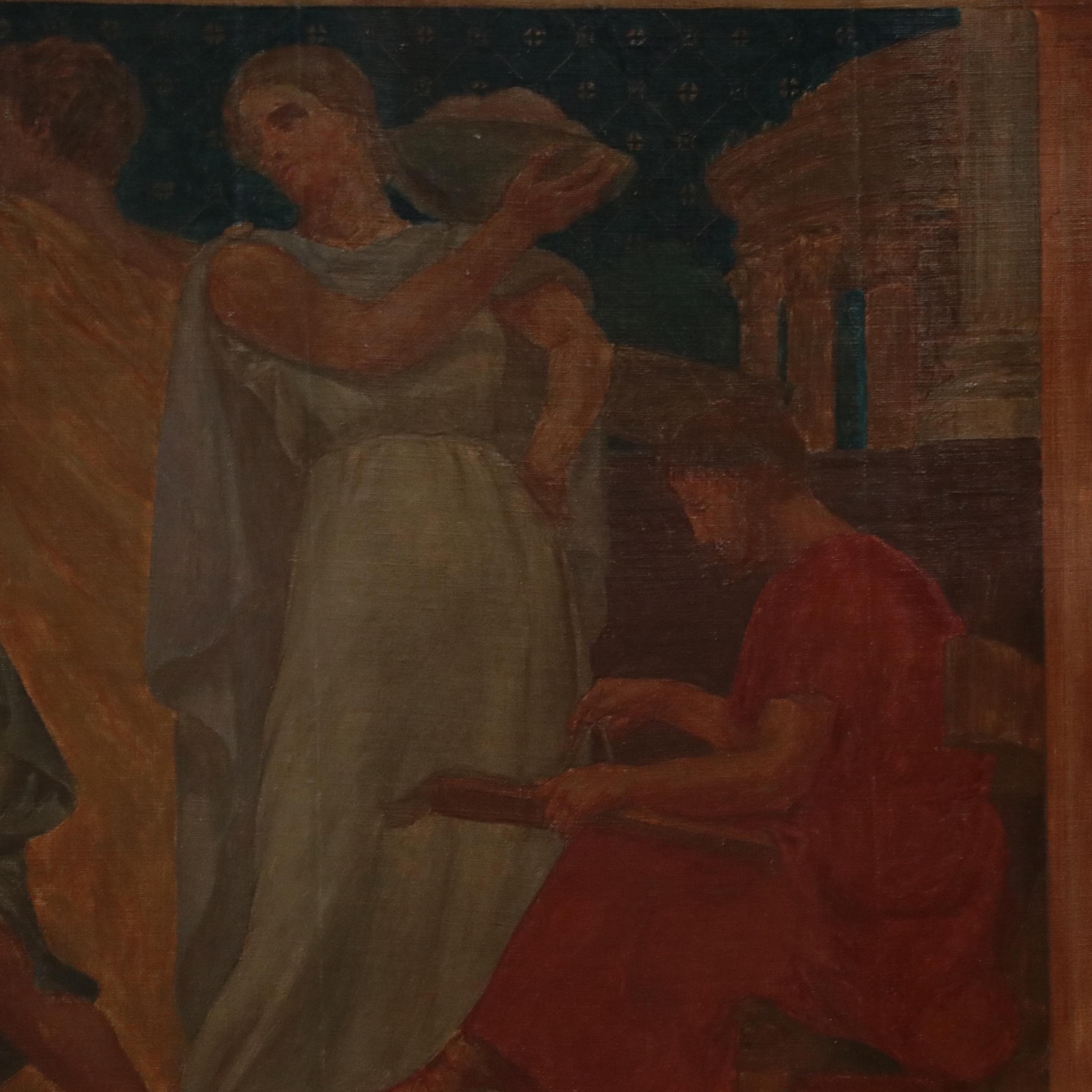 Andrew Thomas Schwartz Roman Allegorical Mural Polyptych, 1901