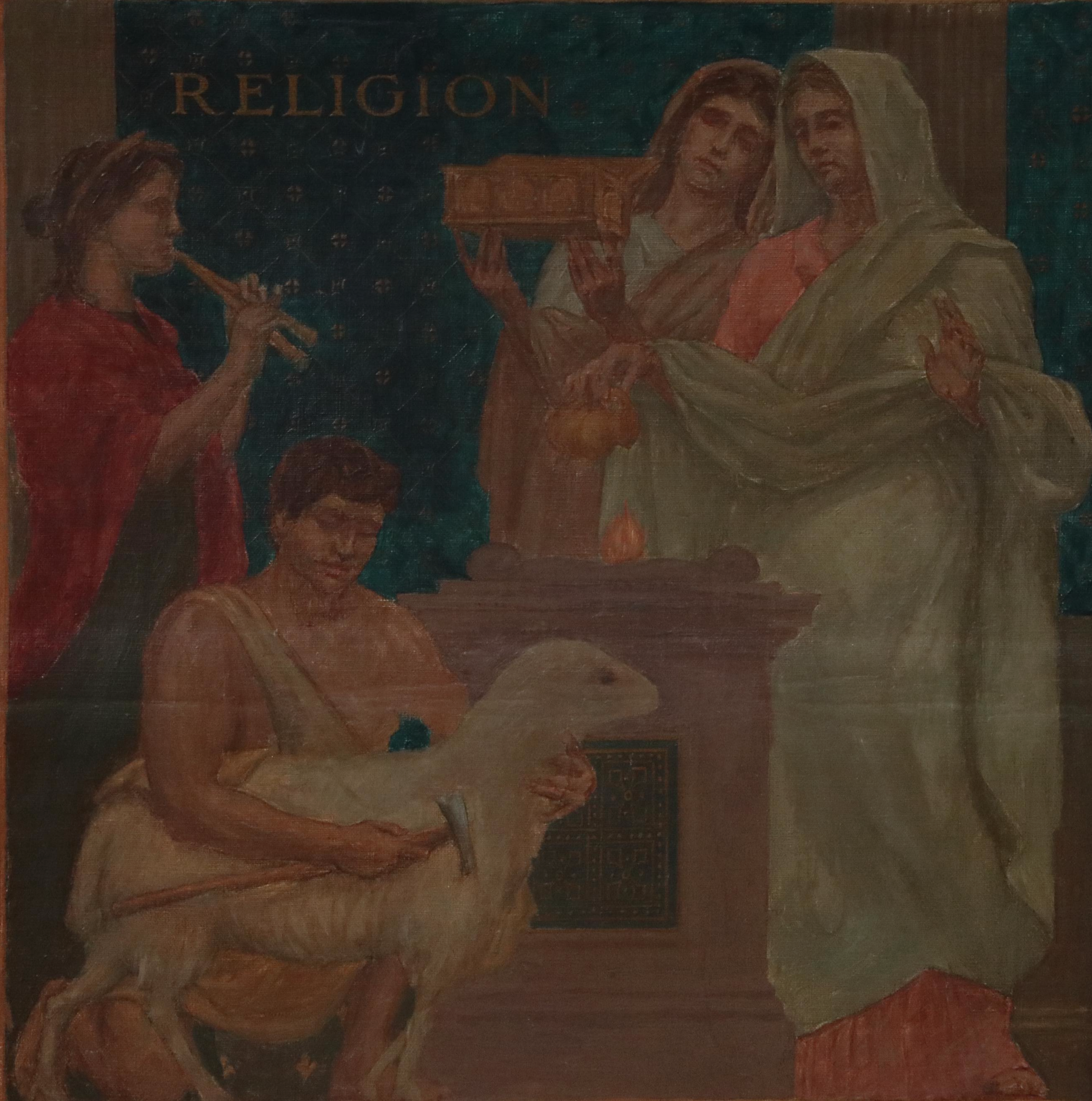 Andrew Thomas Schwartz Roman Allegorical Mural Polyptych, 1901