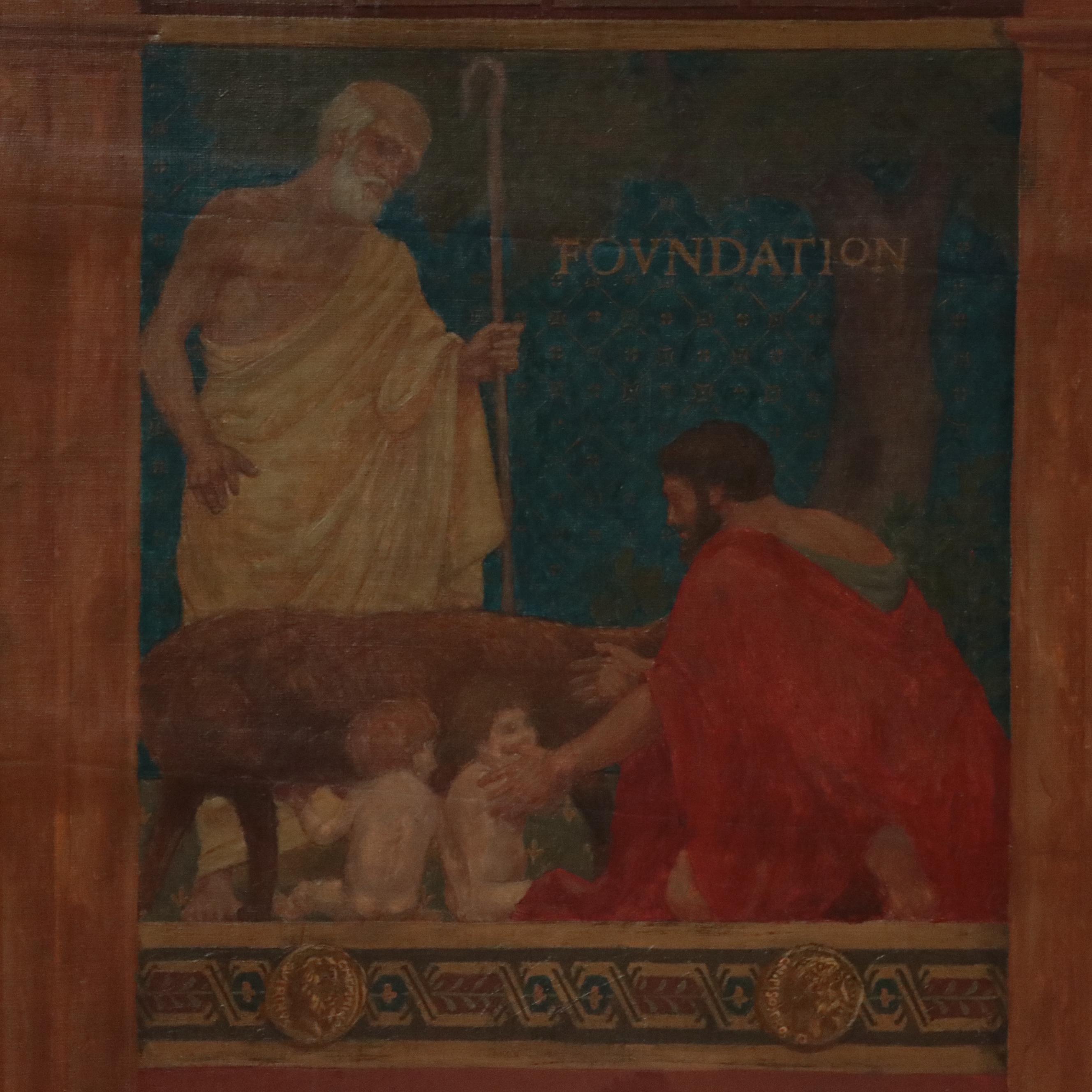 Andrew Thomas Schwartz Roman Allegorical Mural Polyptych, 1901