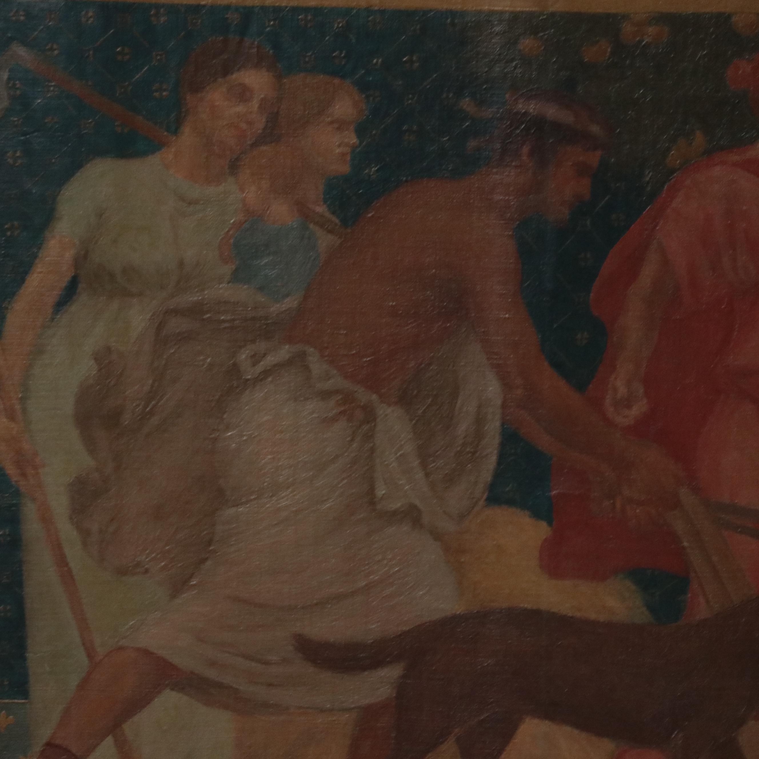 Andrew Thomas Schwartz Roman Allegorical Mural Polyptych, 1901