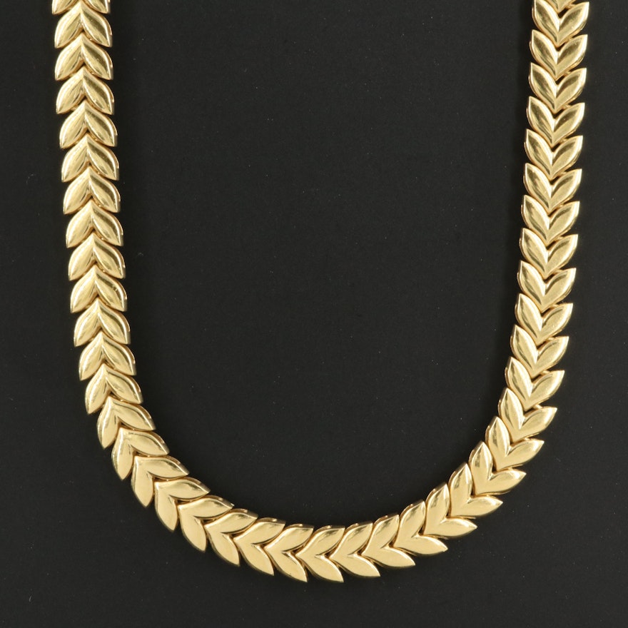 Chimento 18K Laurel Leaf Necklace