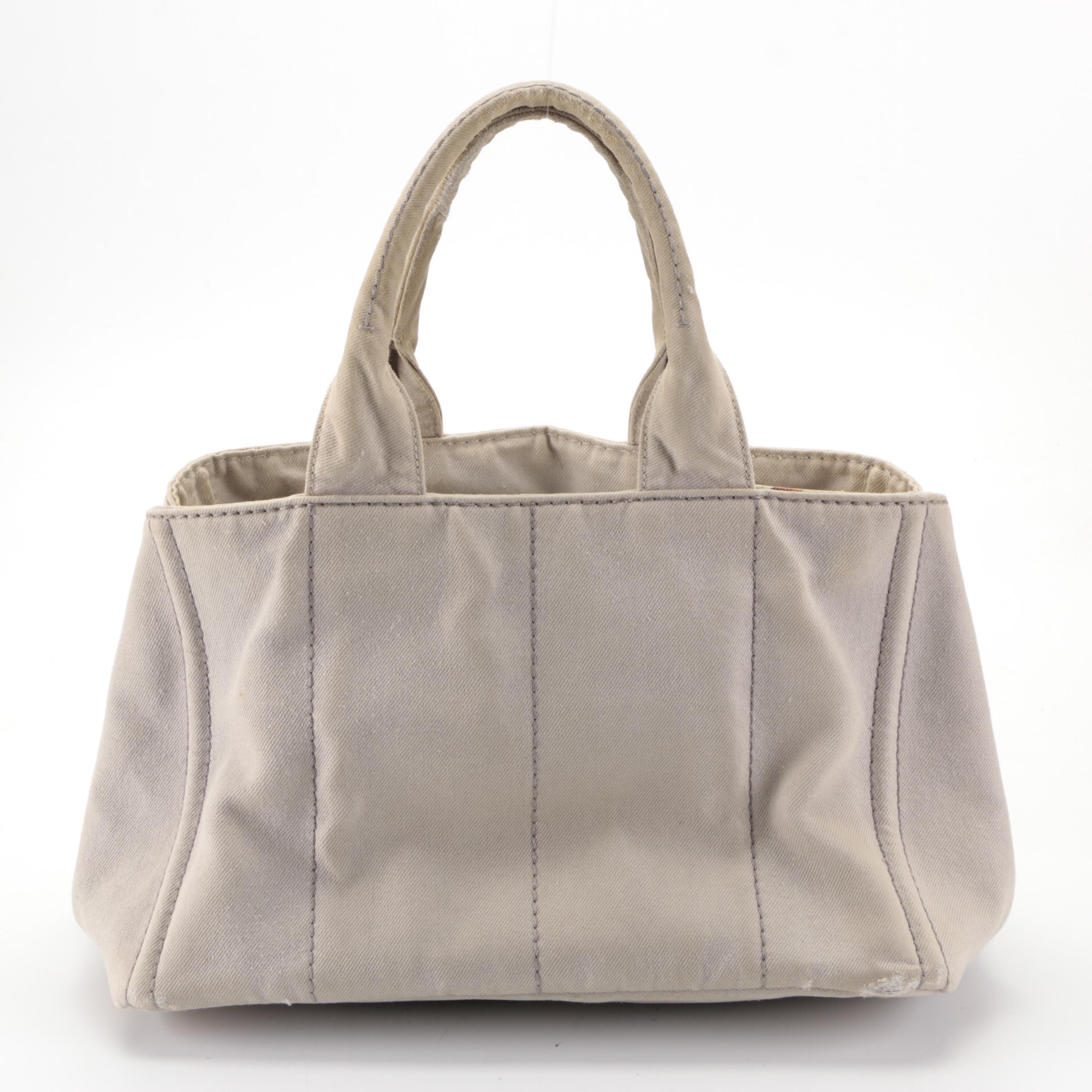 Prada Canapa Canvas Tote Bag