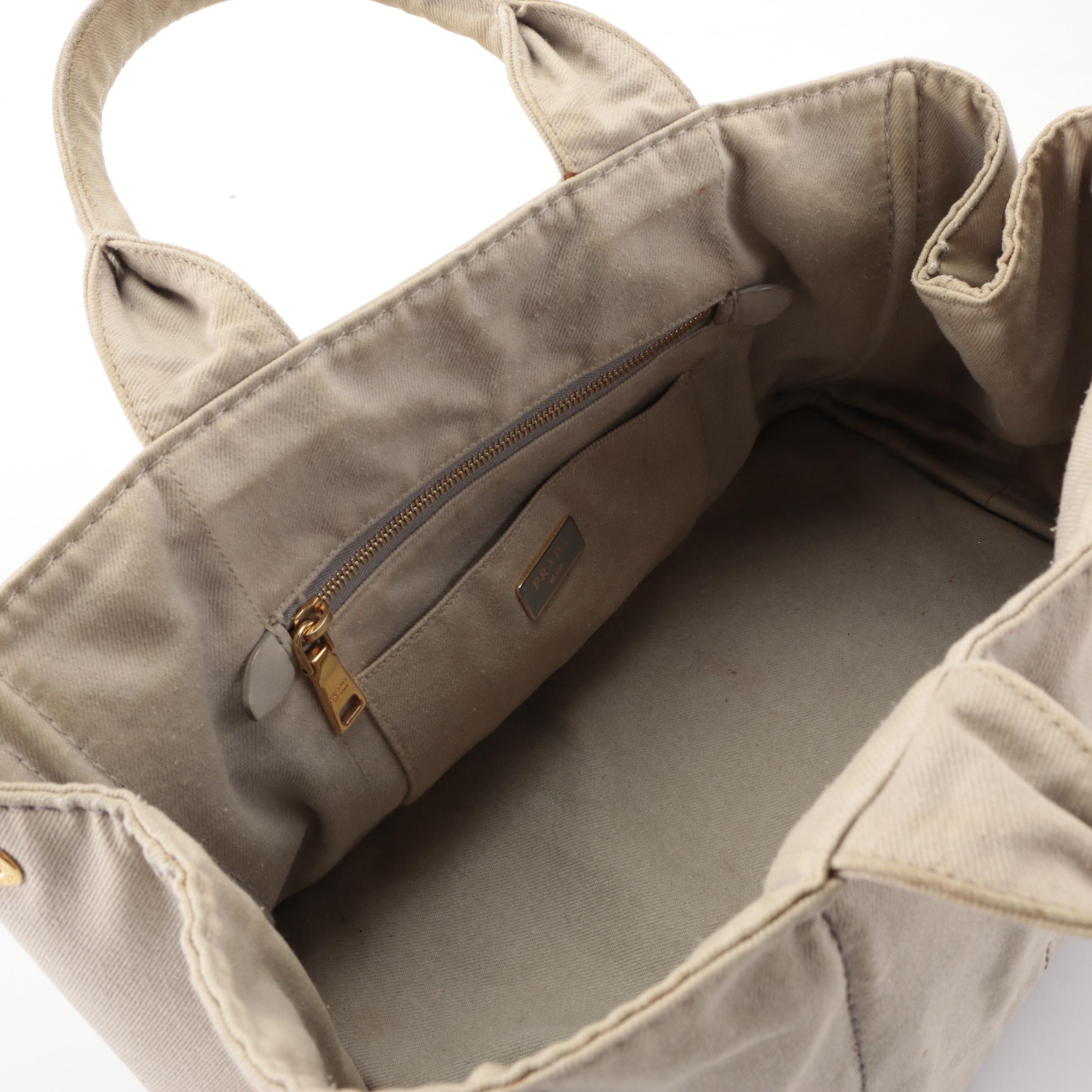 Prada Canapa Canvas Tote Bag