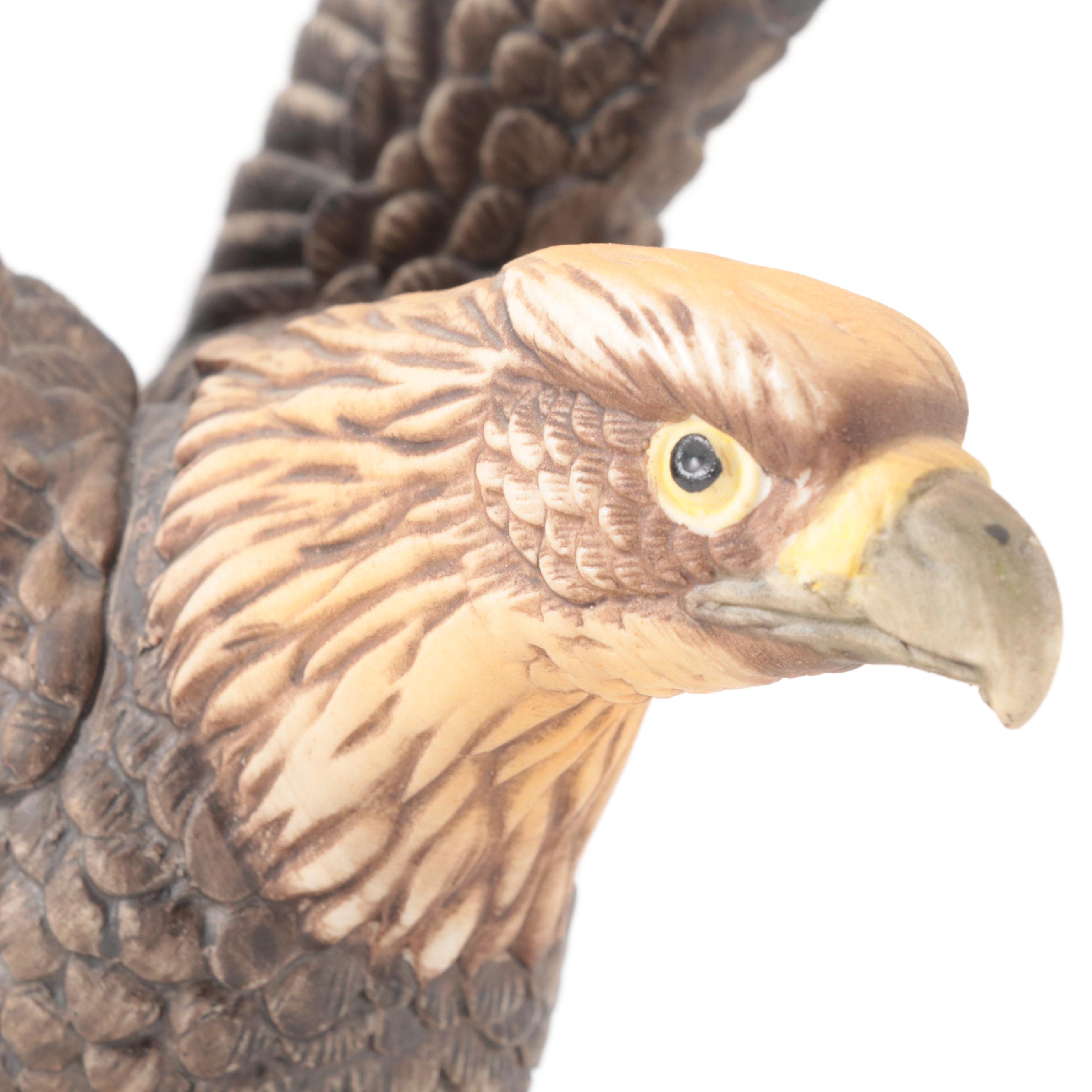Alfretto Porcelain Eagle Figurine with Other Owl Figurines