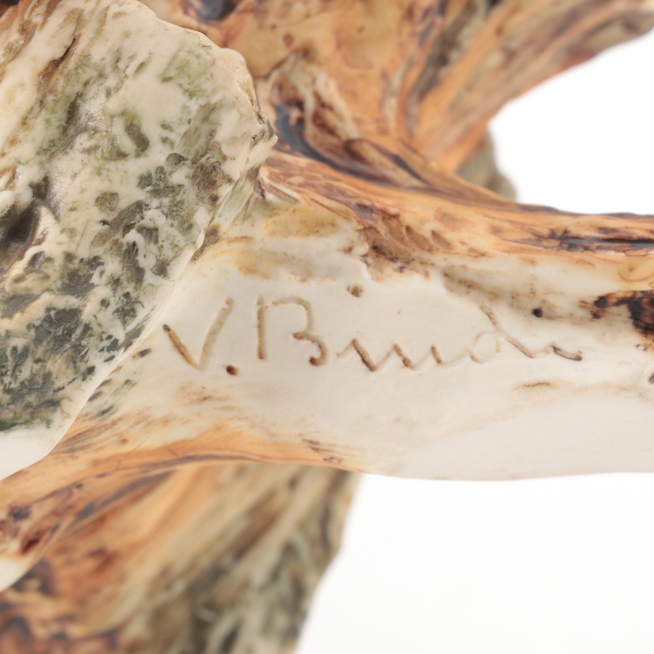 Alfretto Porcelain Eagle Figurine with Other Owl Figurines