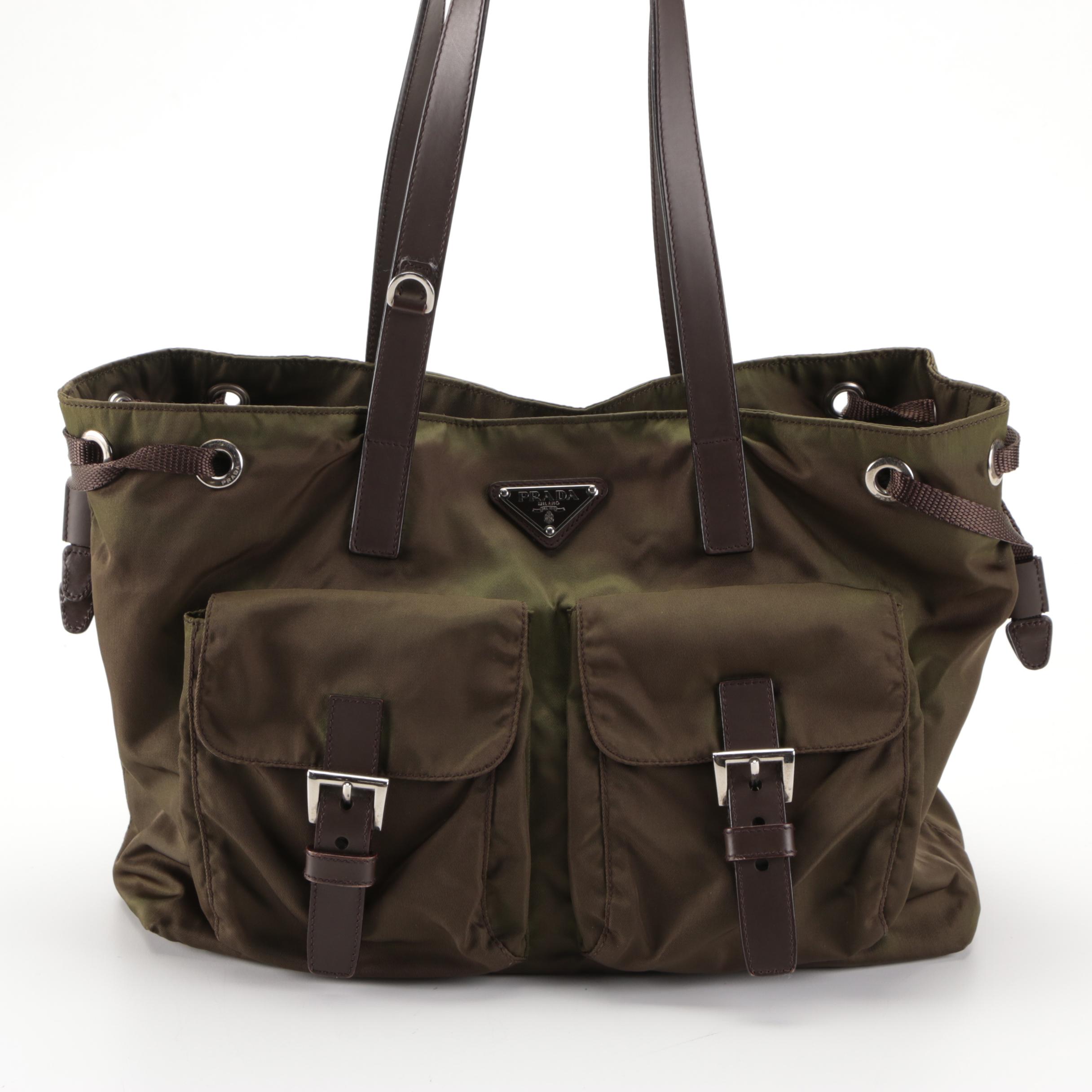 Prada Vela Sport Tote in Tessuta Nylon Bruciato