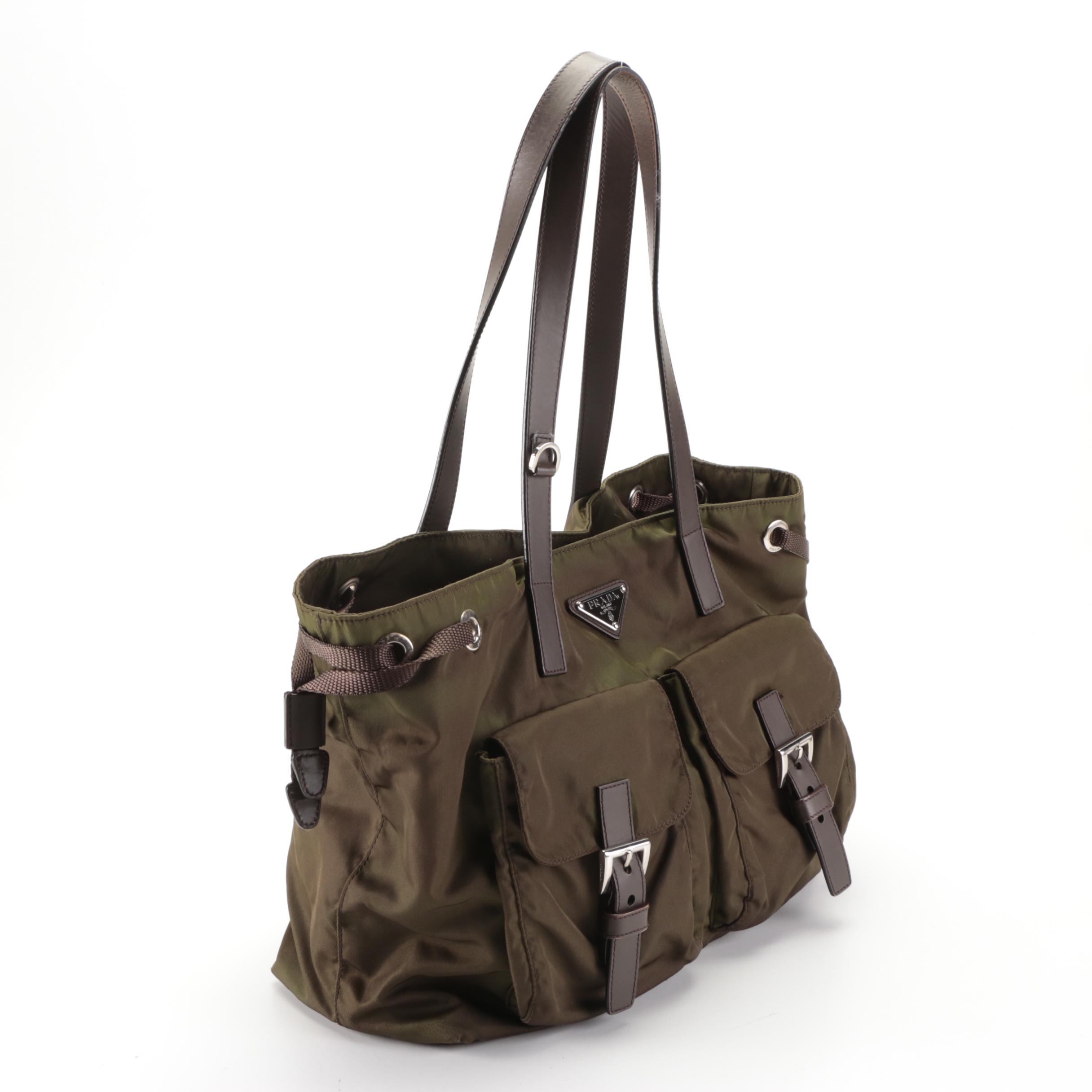 Prada Vela Sport Tote in Tessuta Nylon Bruciato