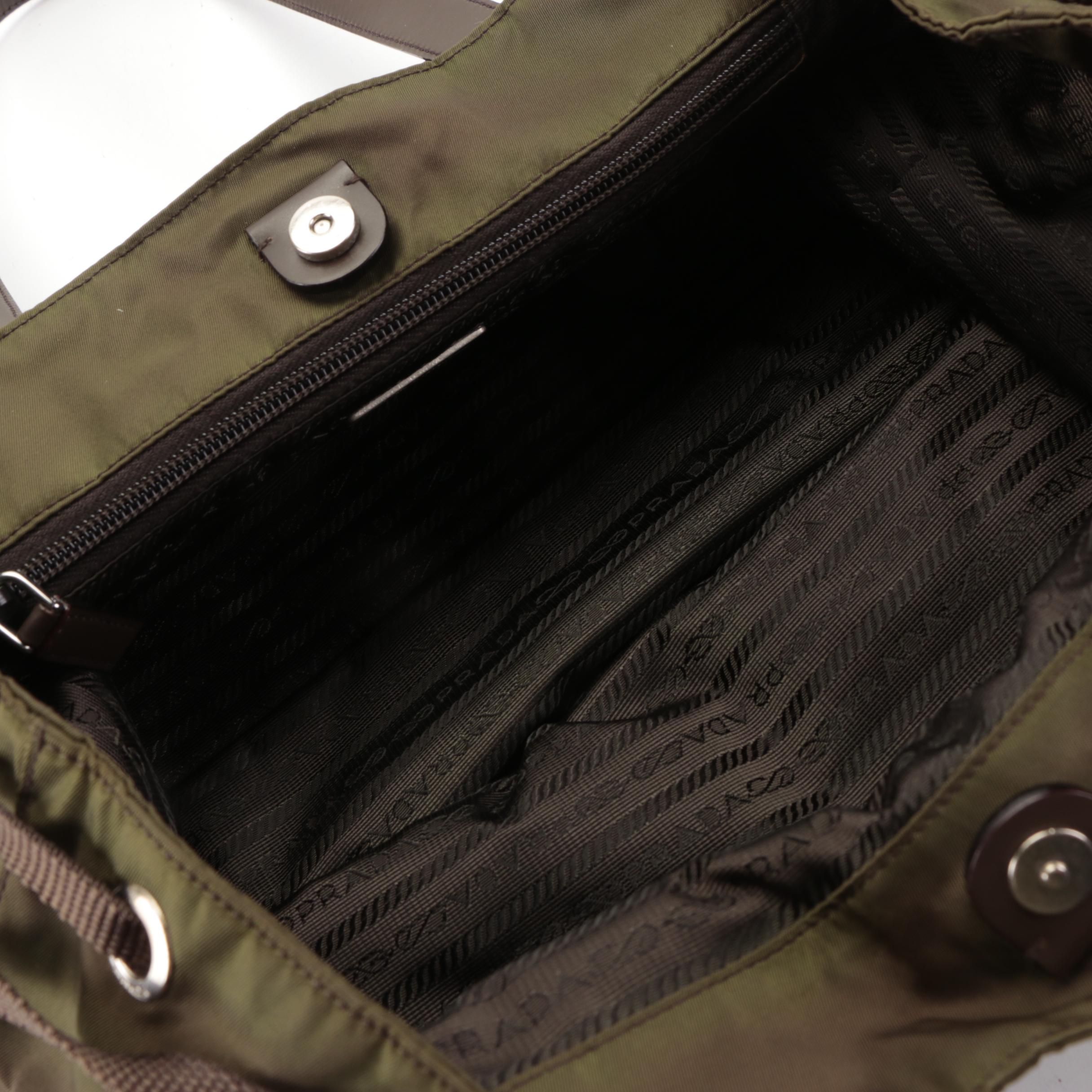 Prada Vela Sport Tote in Tessuta Nylon Bruciato