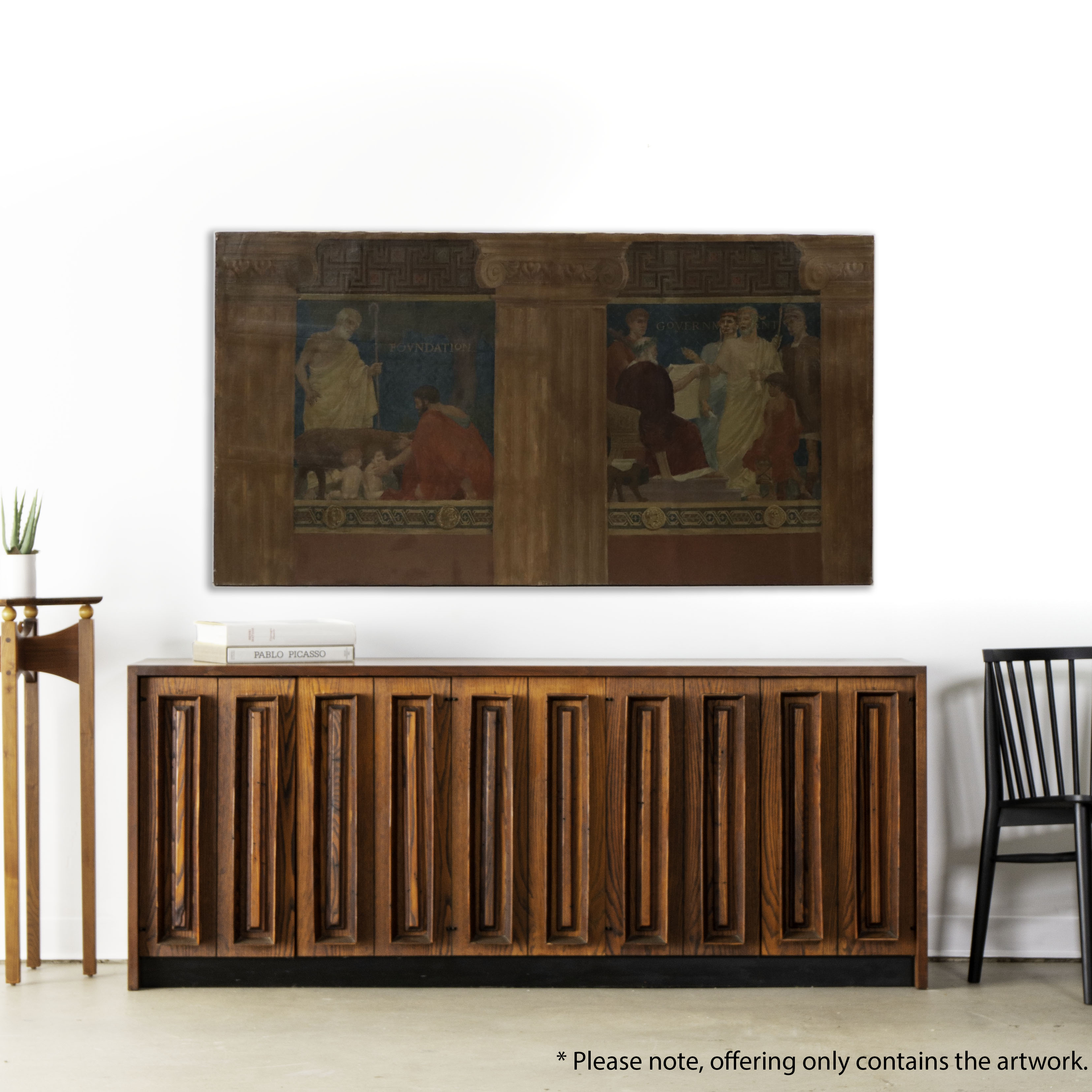 Andrew Thomas Schwartz Roman Allegorical Mural Polyptych, 1901