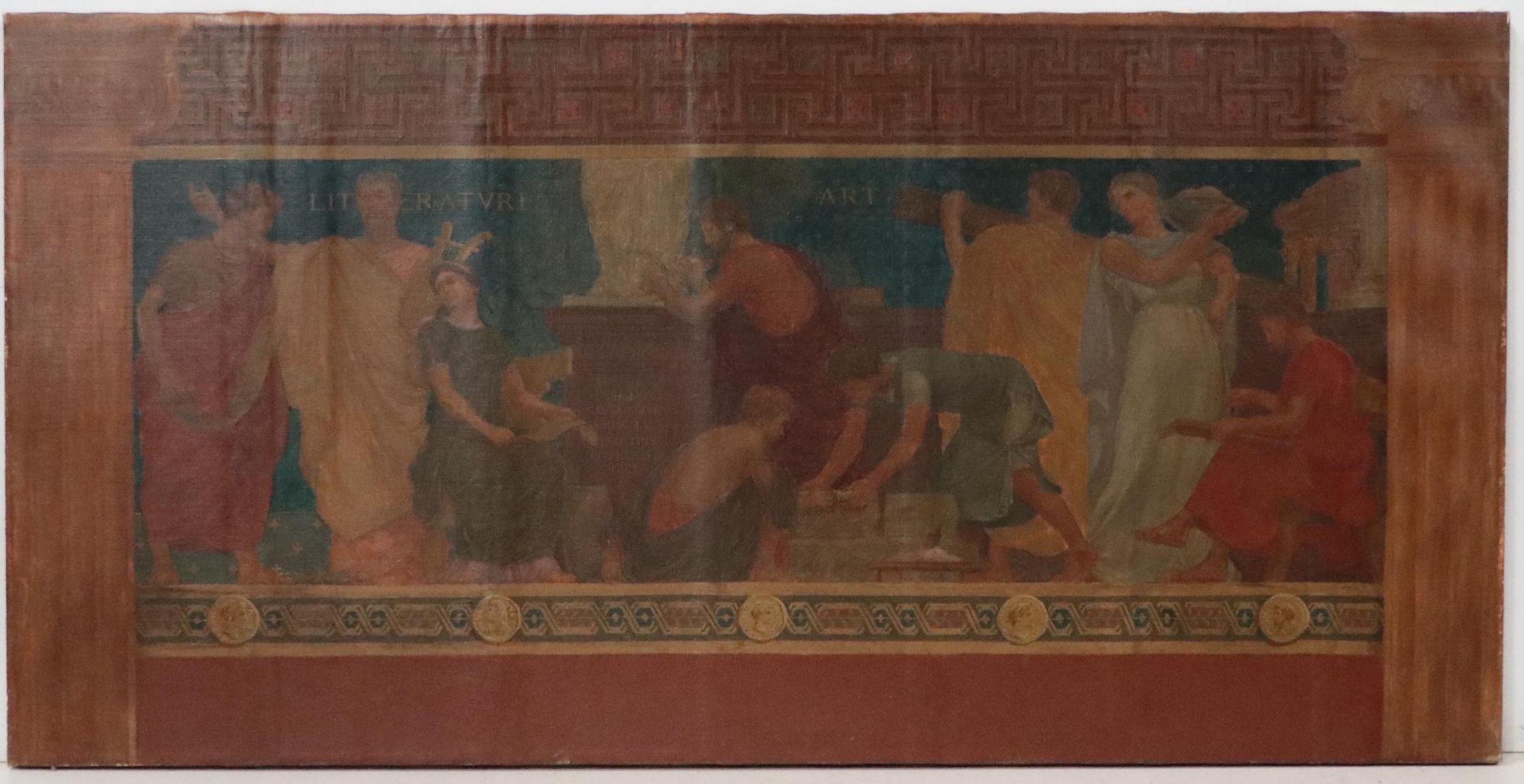 Andrew Thomas Schwartz Roman Allegorical Mural Polyptych, 1901