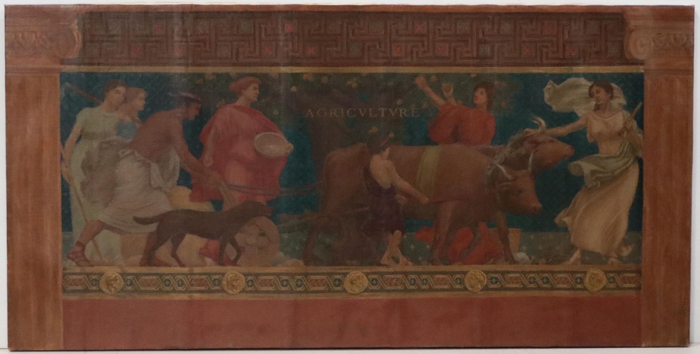 Andrew Thomas Schwartz Roman Allegorical Mural Polyptych, 1901