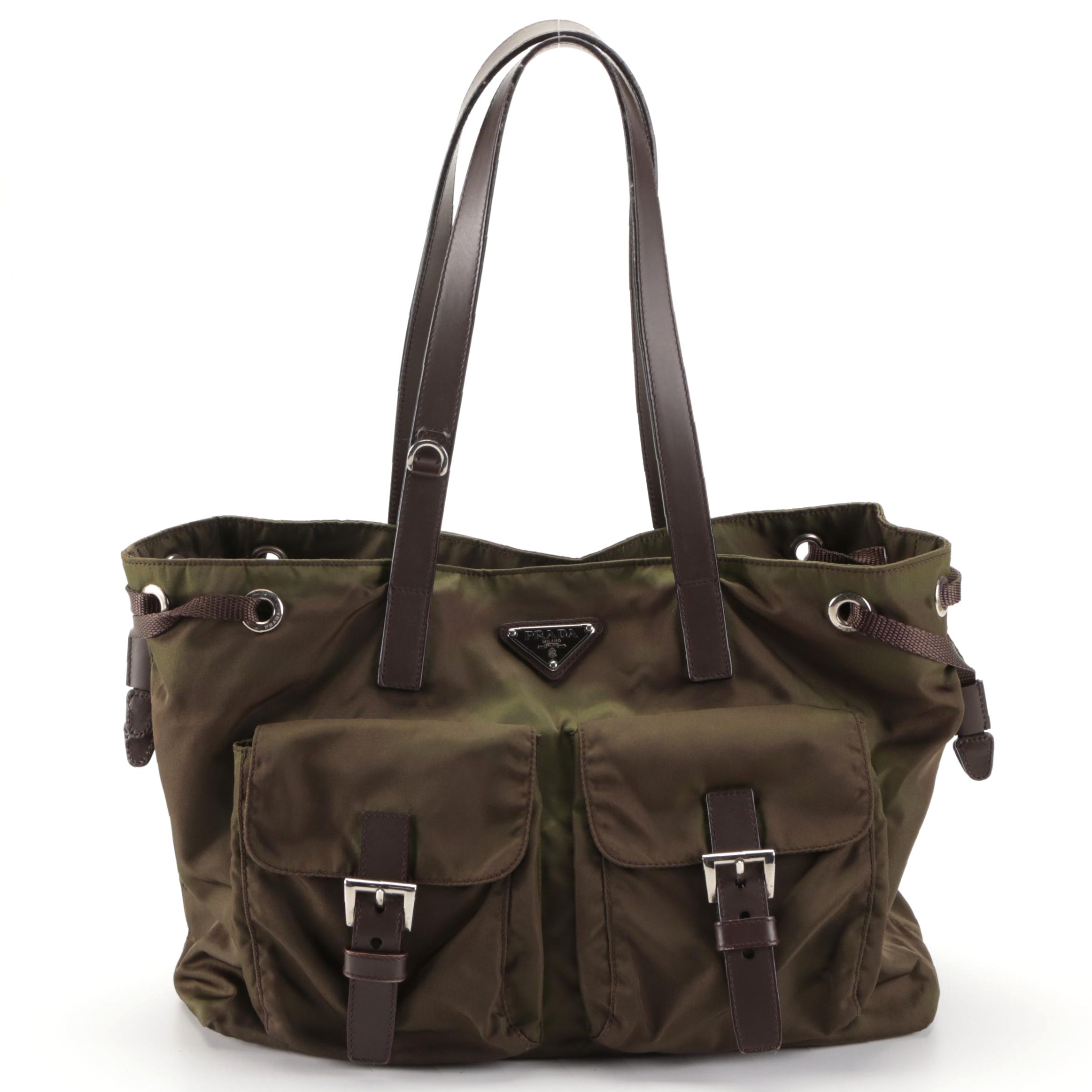 Prada Vela Sport Tote in Tessuta Nylon Bruciato