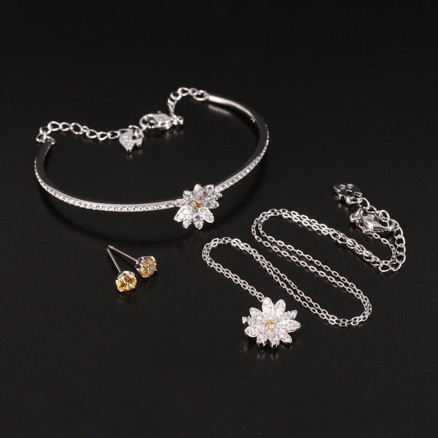 Swarovski Bracelet, Necklace and Earring Set