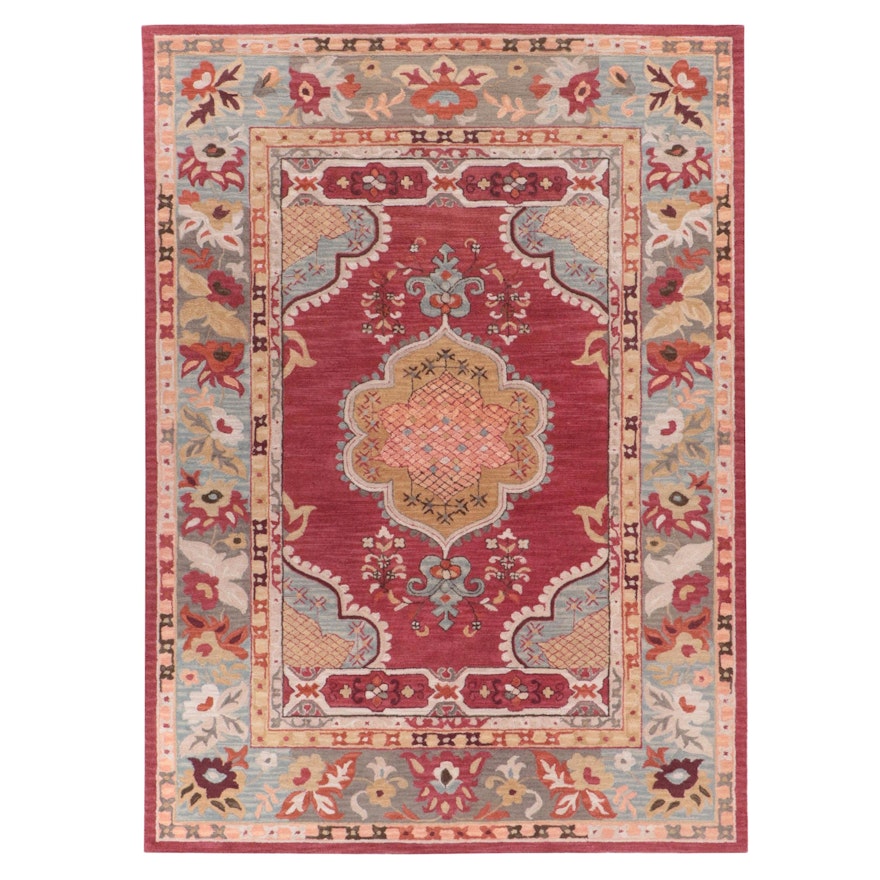 7'11 x 10'11 Hand Hooked Ballard Designs "Lewis" Area Rug