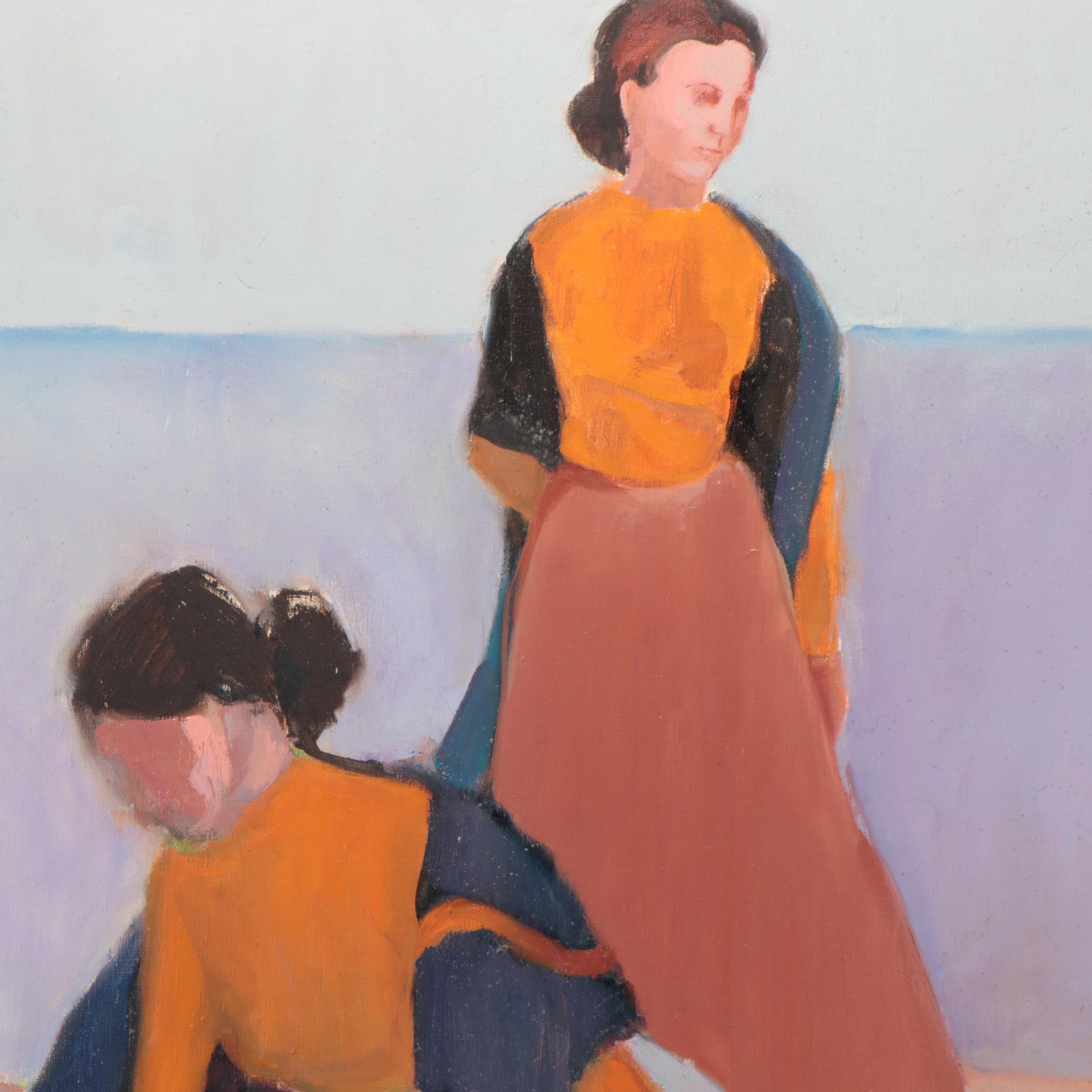 Marion Maas Figural Oil Painting