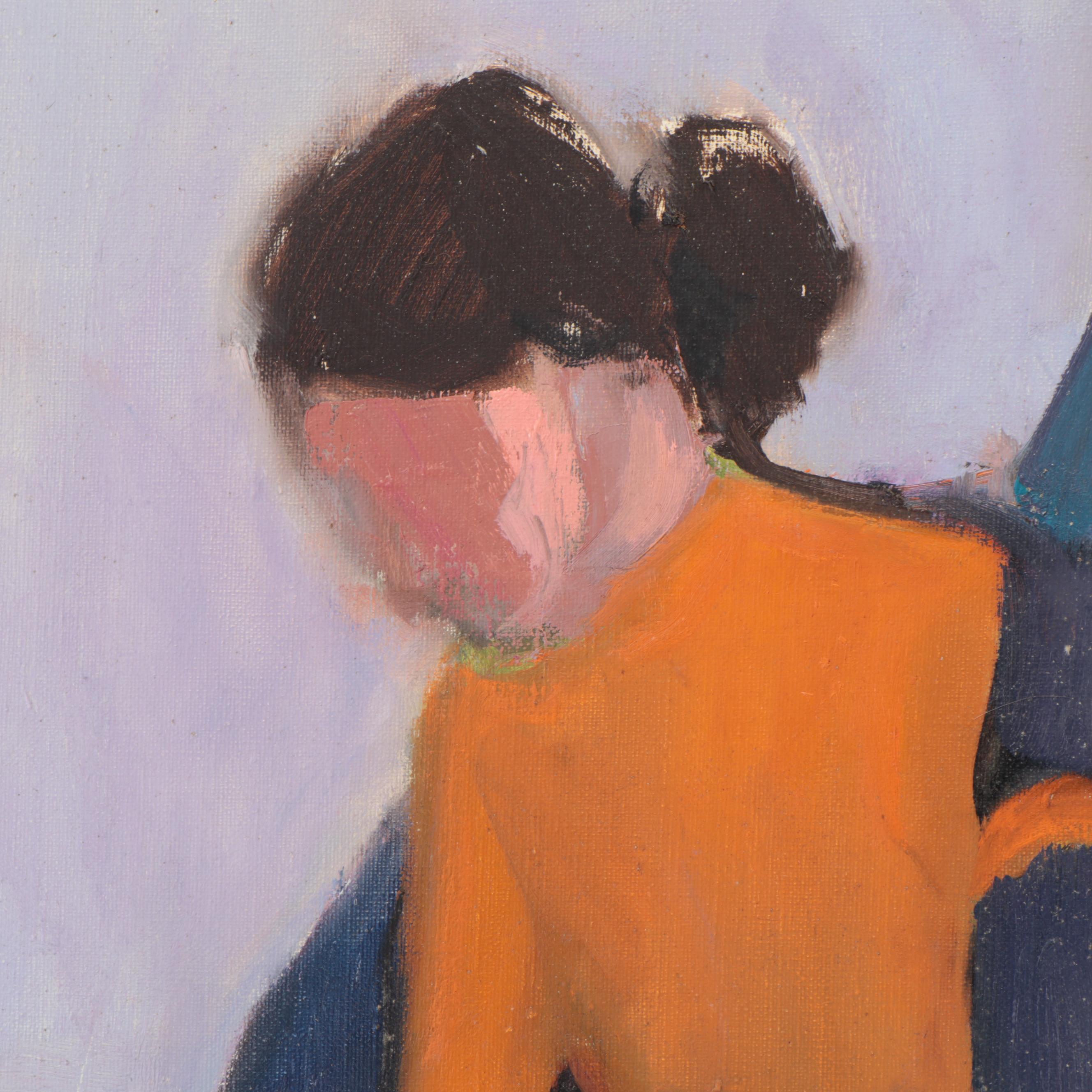 Marion Maas Figural Oil Painting