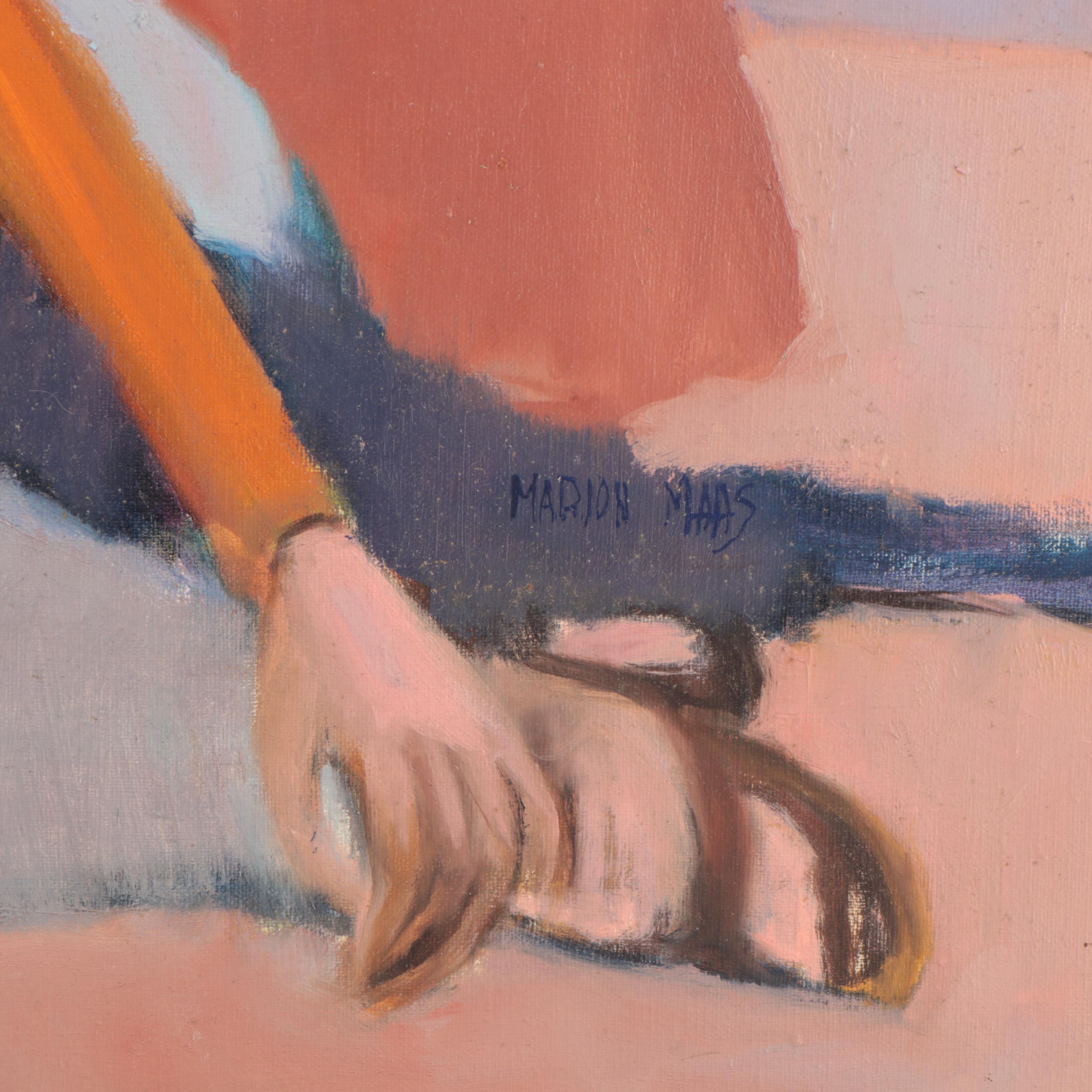 Marion Maas Figural Oil Painting