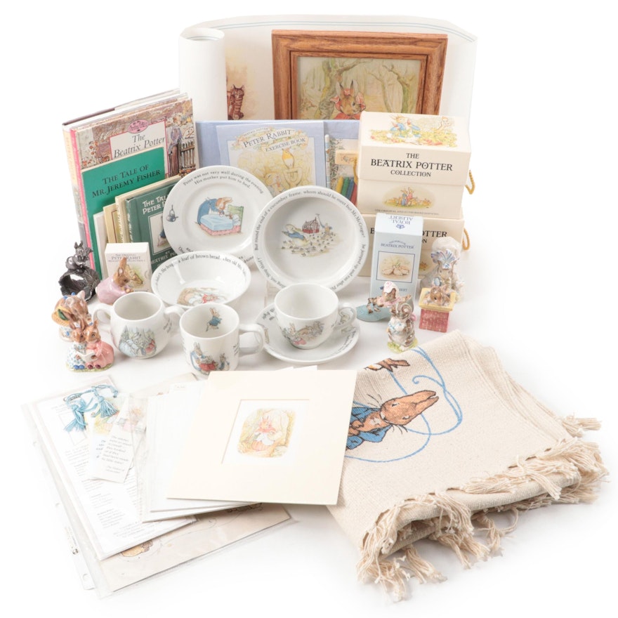 Beatrix Potter Figurines, Dinnerware, Postcards, Prints and More Décor