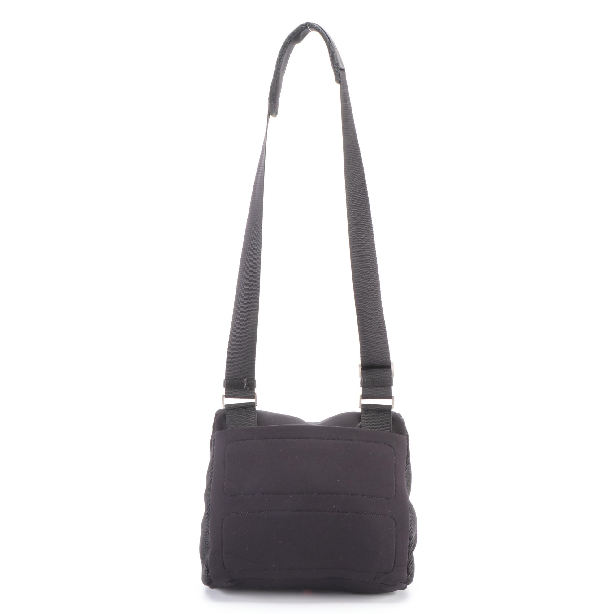 Prada Sport Line Shoulder Bag in Black Neoprene and Mesh