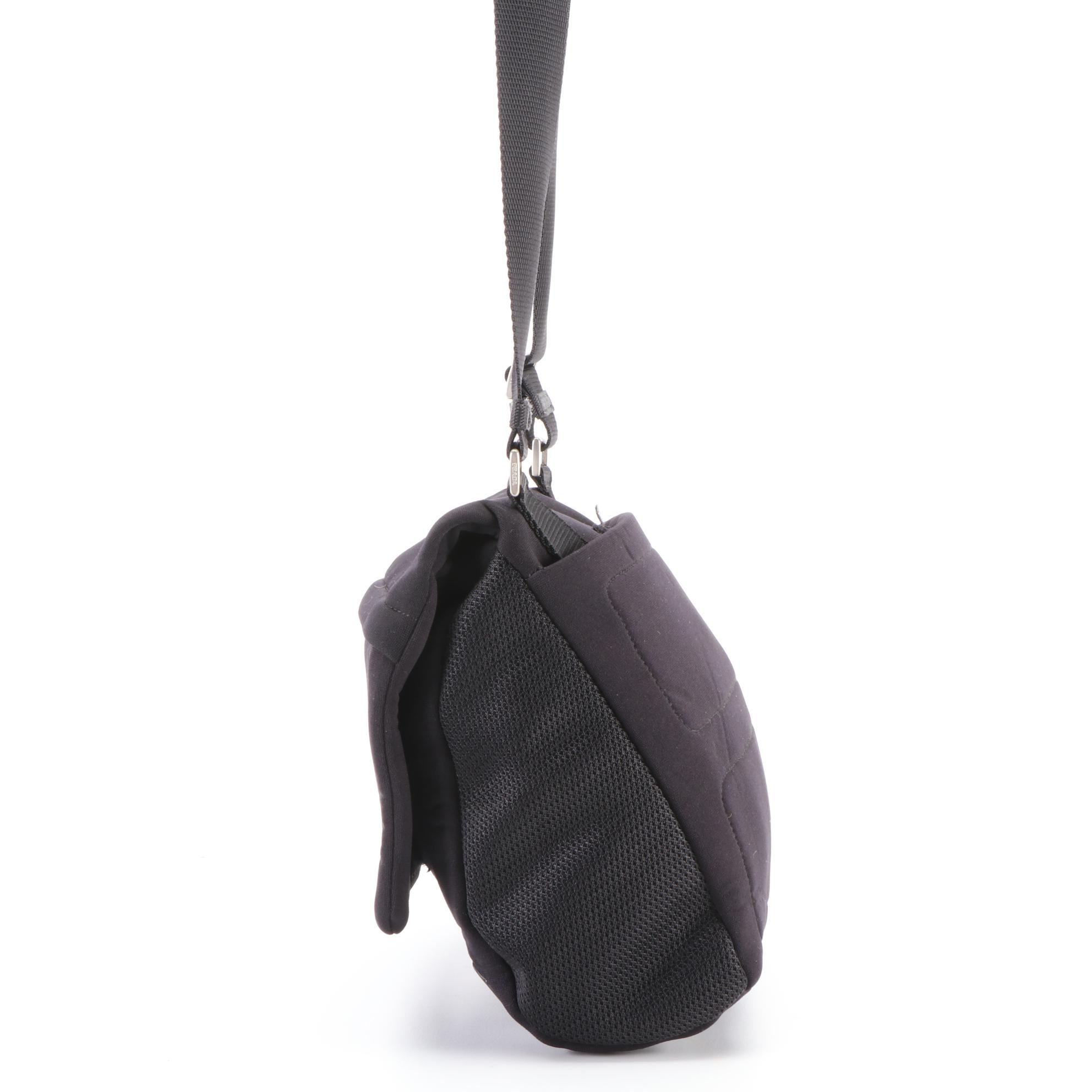 Prada Sport Line Shoulder Bag in Black Neoprene and Mesh