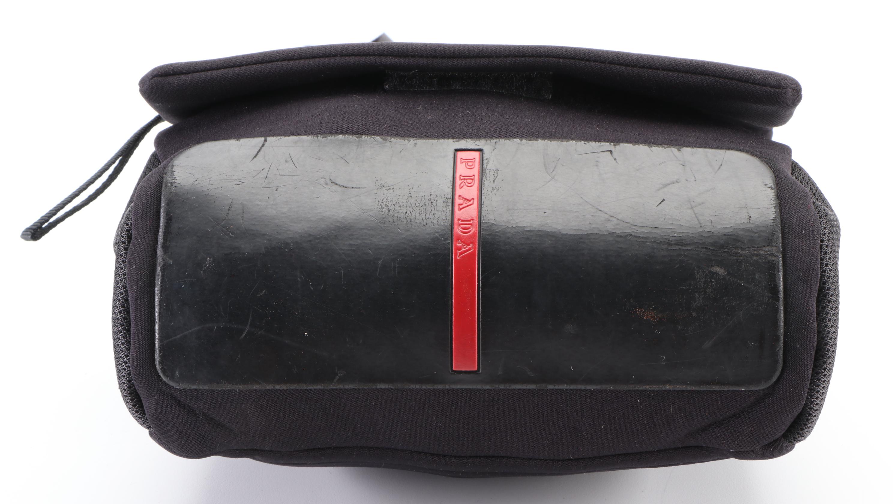 Prada Sport Line Shoulder Bag in Black Neoprene and Mesh