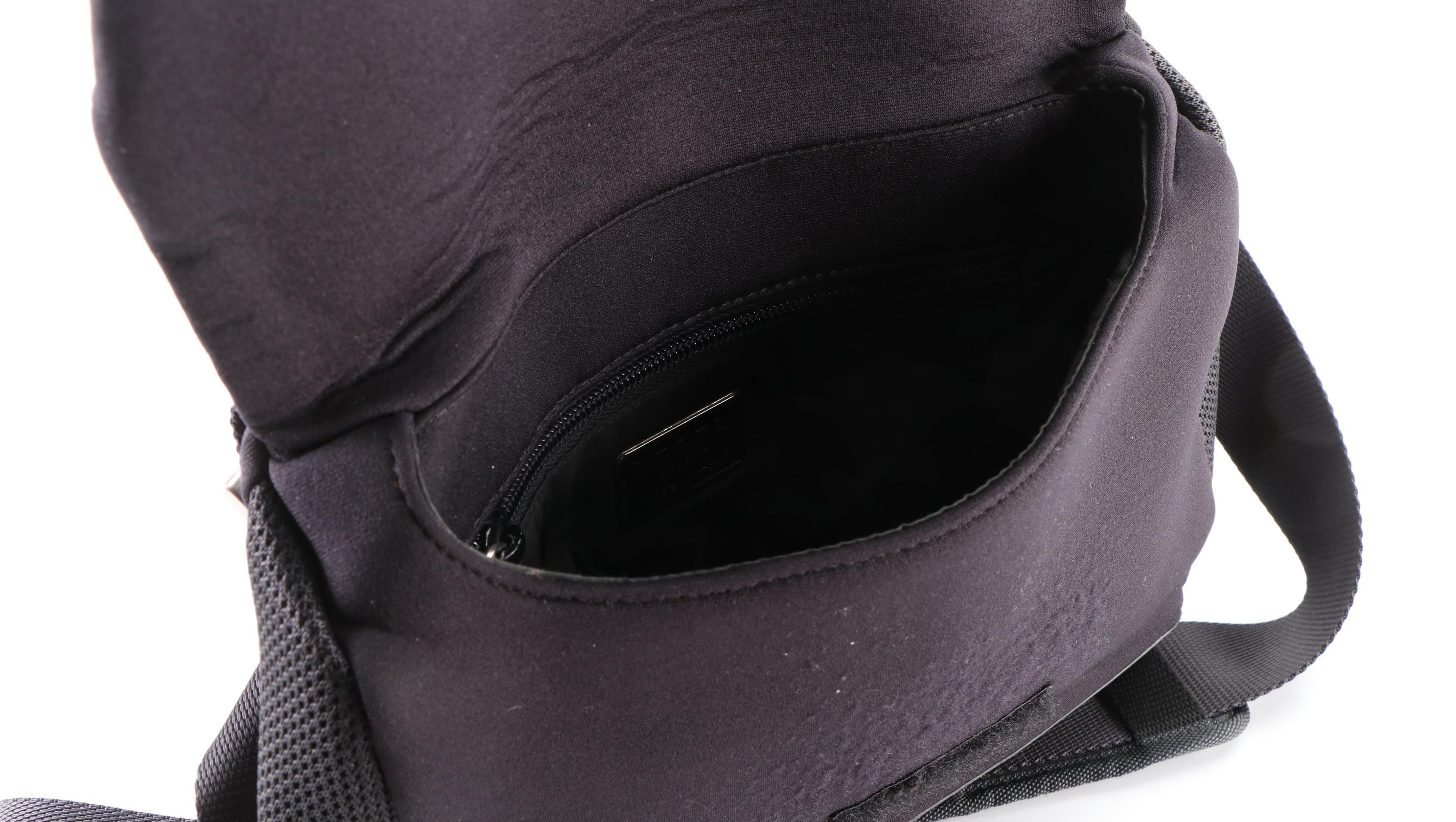 Prada Sport Line Shoulder Bag in Black Neoprene and Mesh