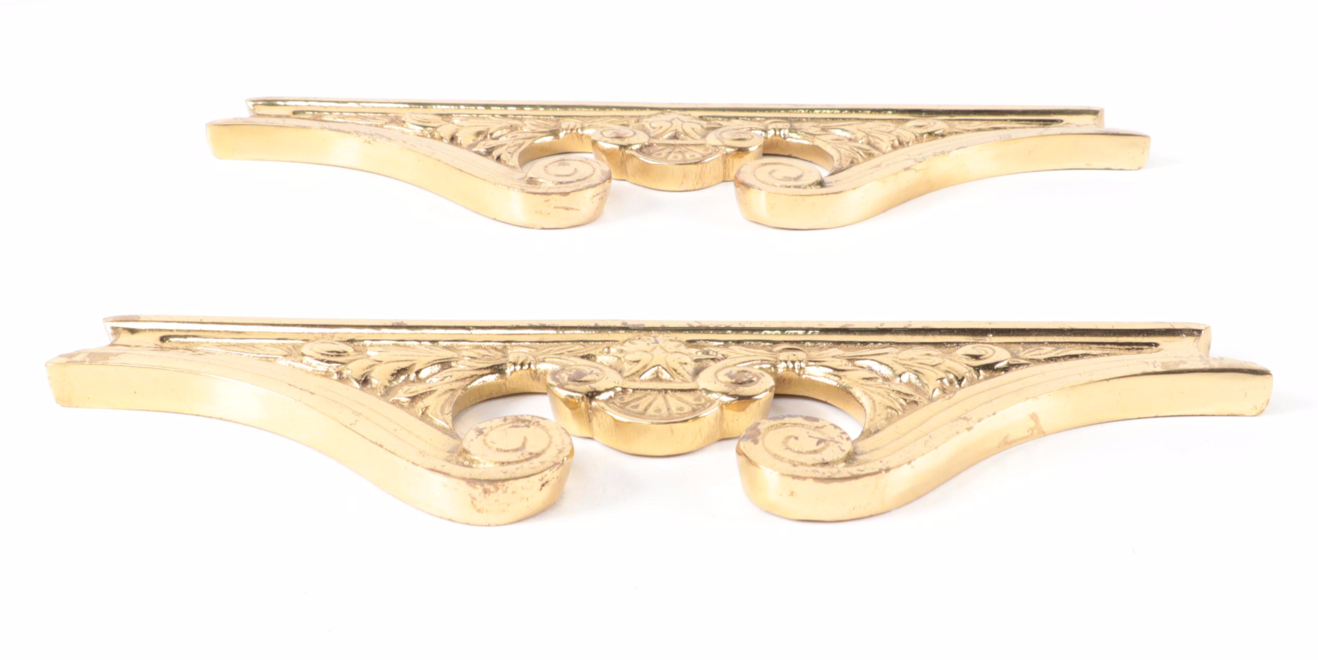 Neoclassical Style Cast Brass Pediments